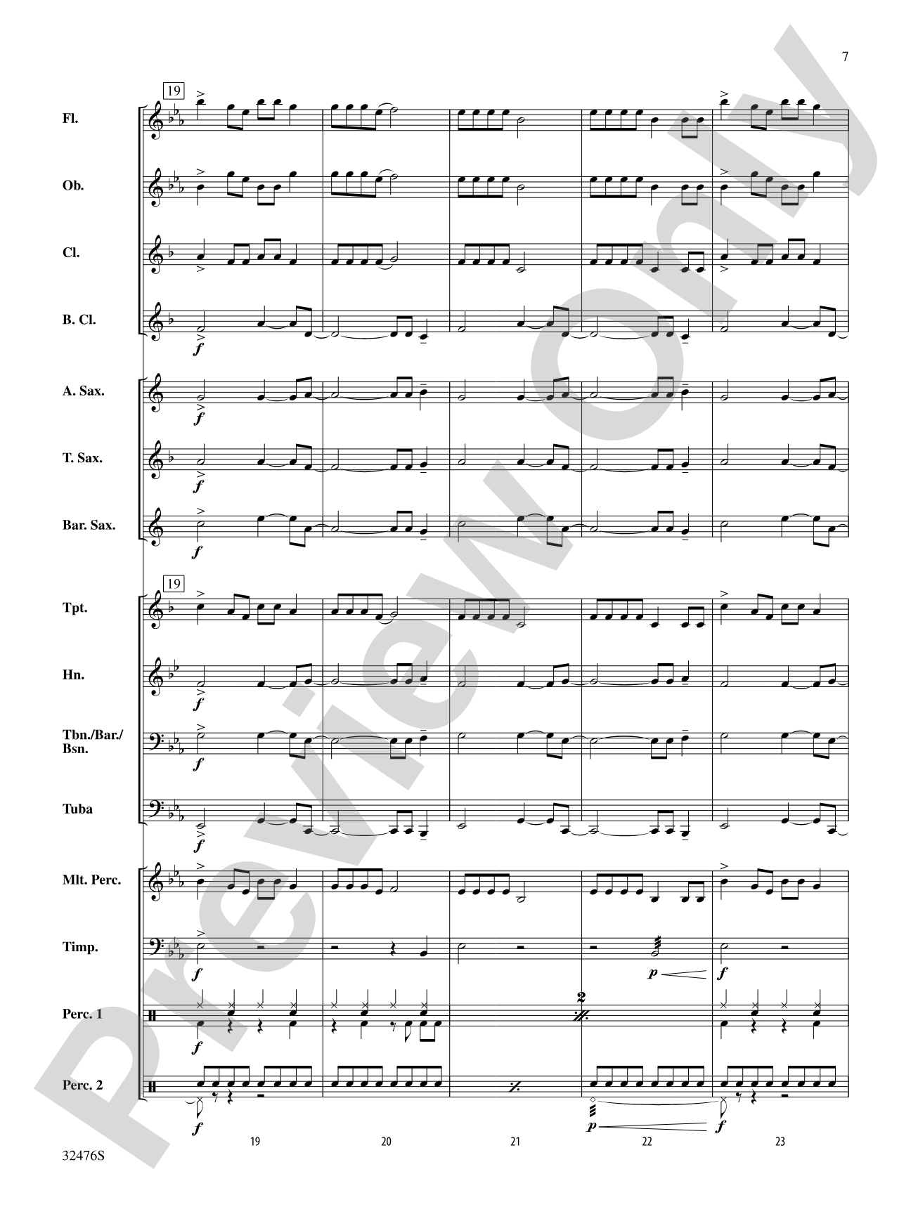 Party in the U.S.A.: Concert Band Conductor Score & Parts