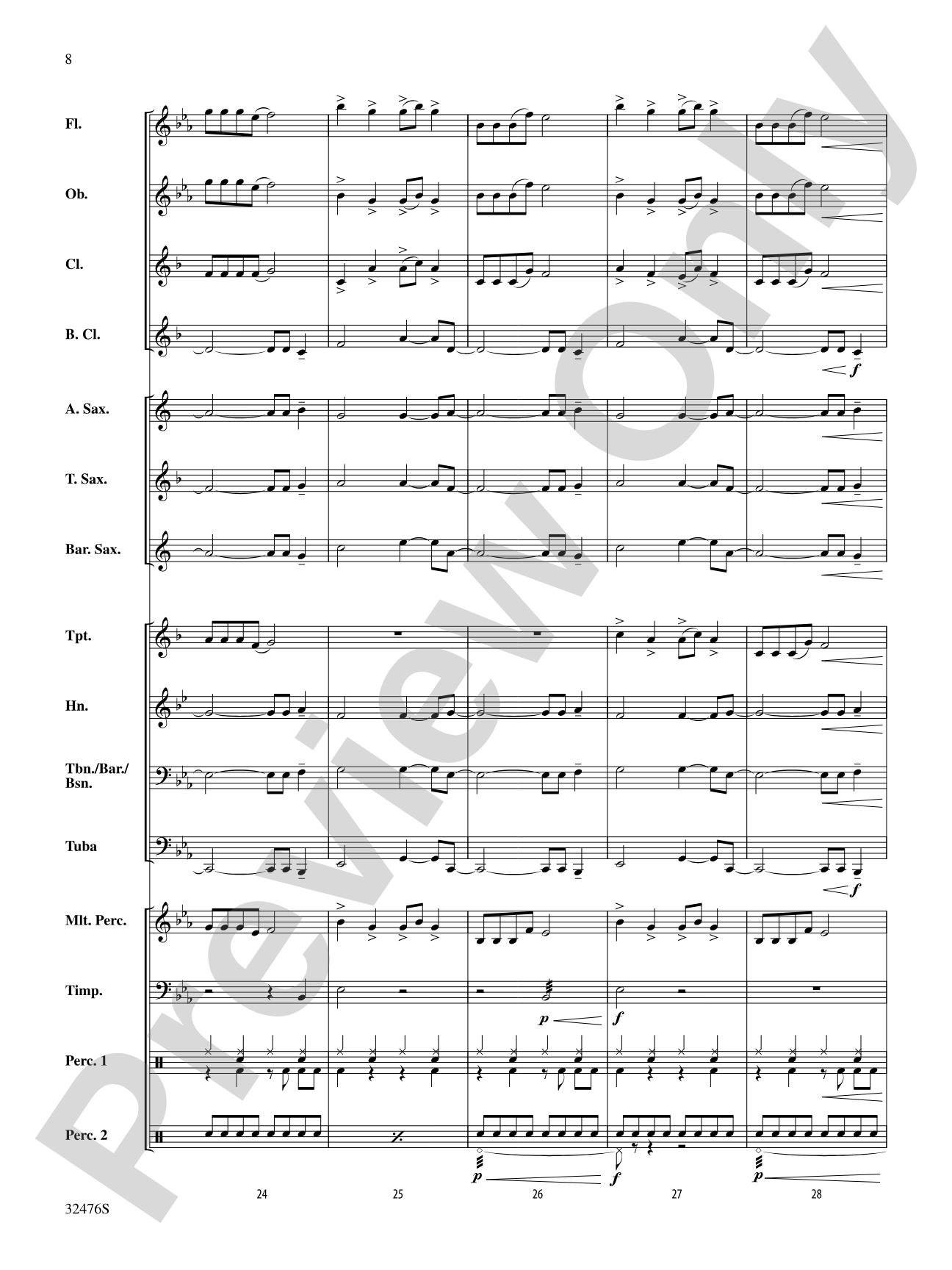 Party in the U.S.A.: Concert Band Conductor Score & Parts