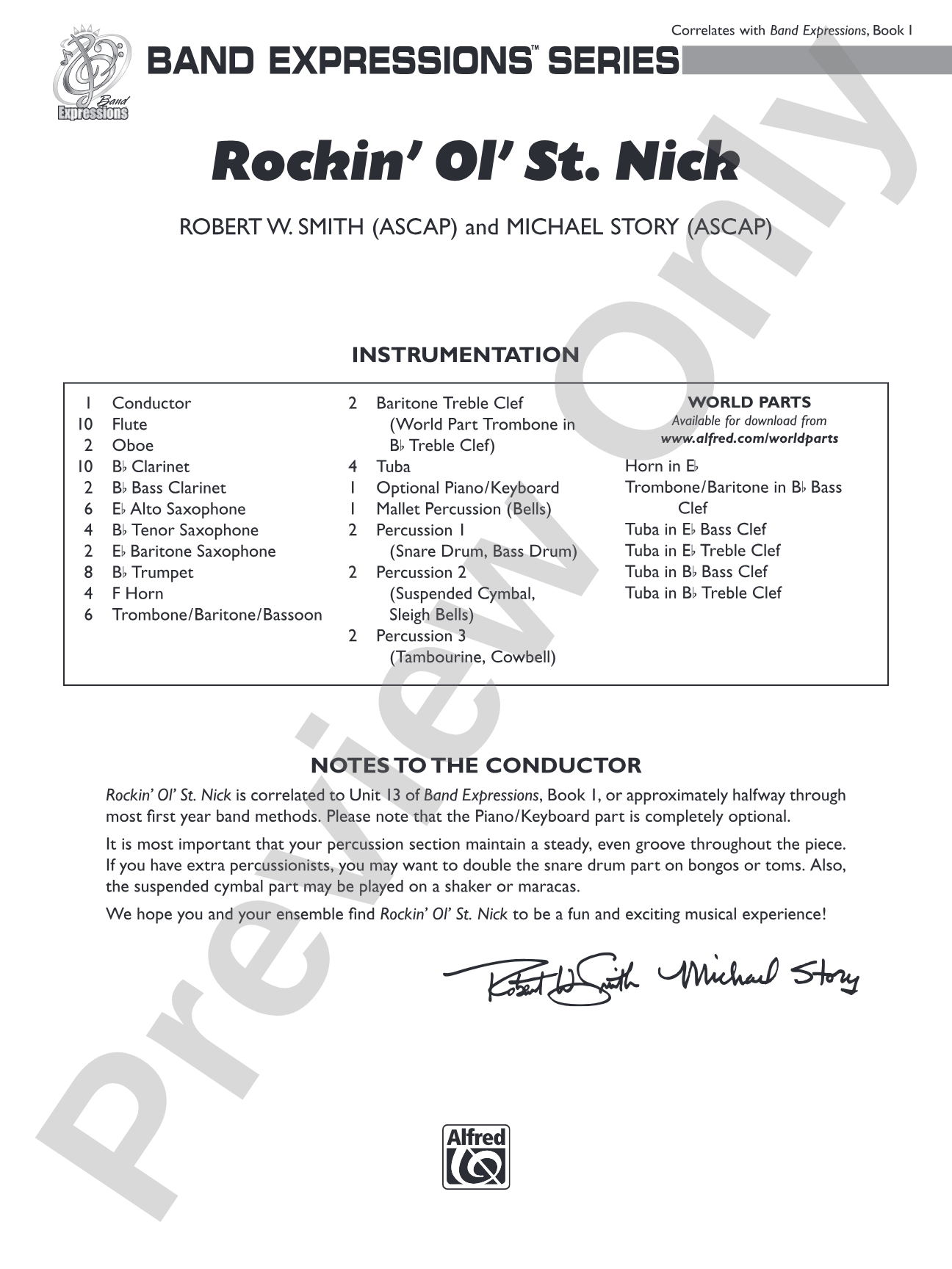 Rockin' Ol' St. Nick: Concert Band Conductor Score & Parts