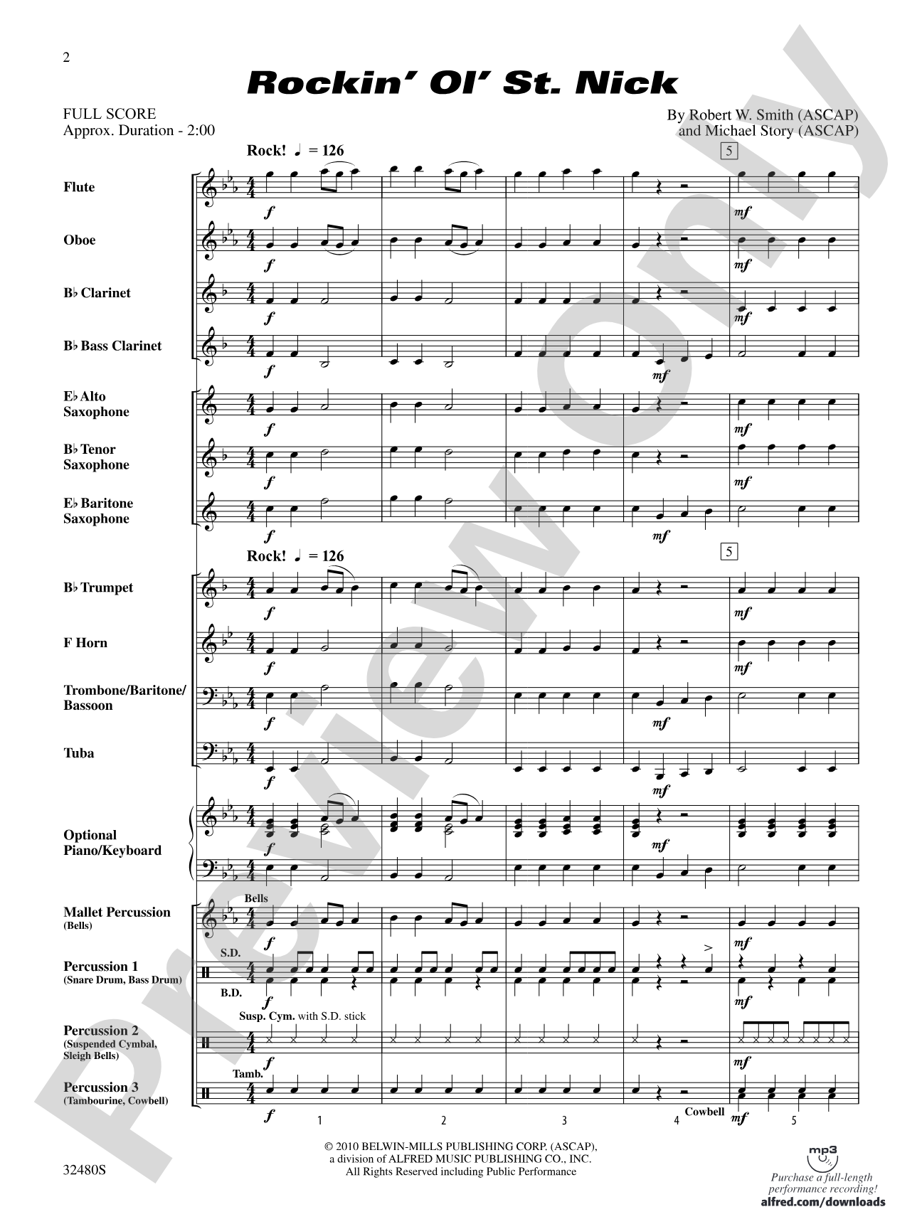 Rockin' Ol' St. Nick: Concert Band Conductor Score & Parts