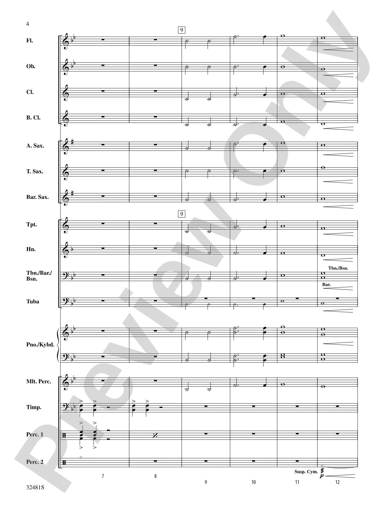 Procession of Heroes: Concert Band Conductor Score & Parts