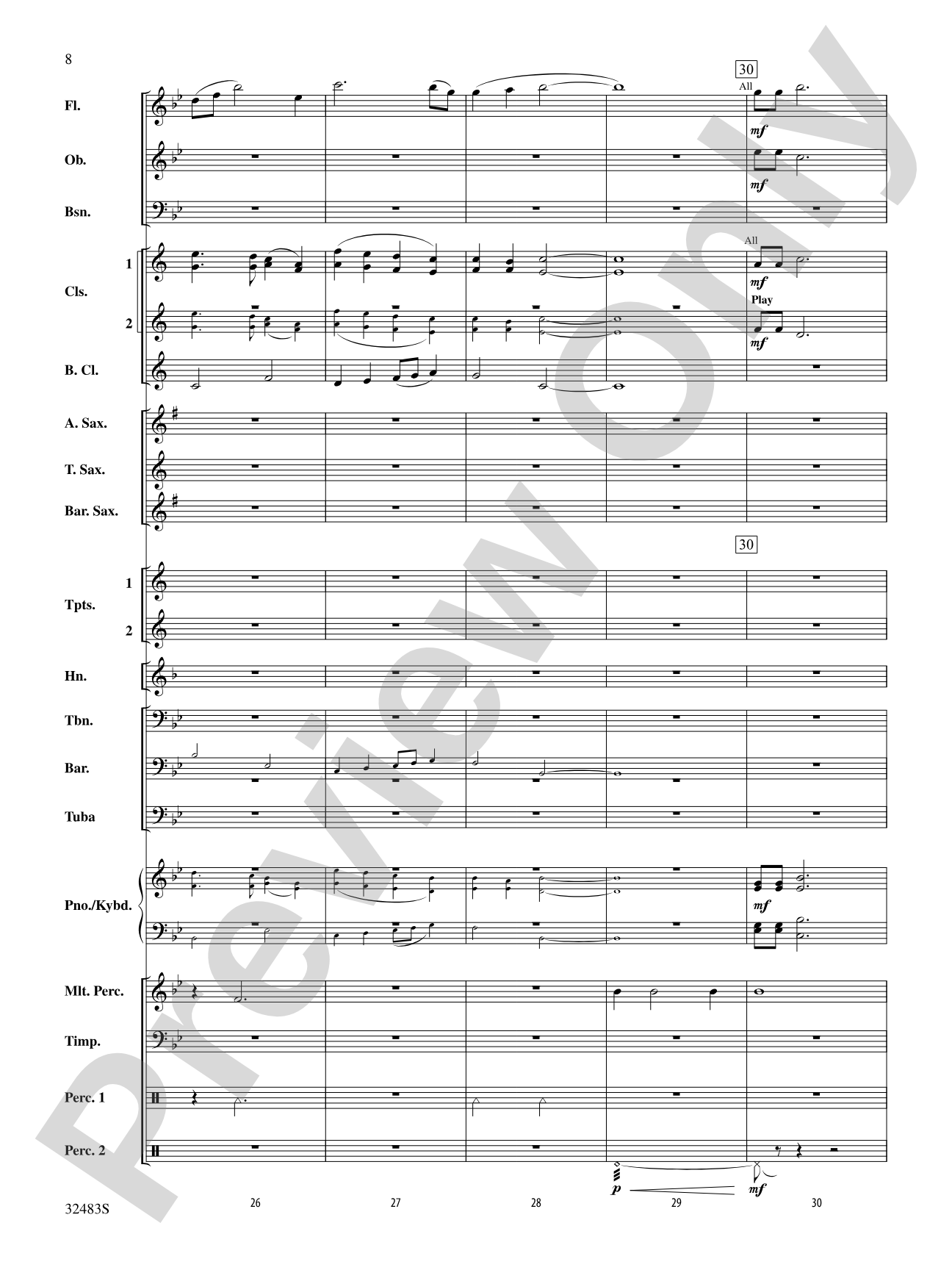 Angels from the Realms of Glory: Concert Band Conductor Score & Parts