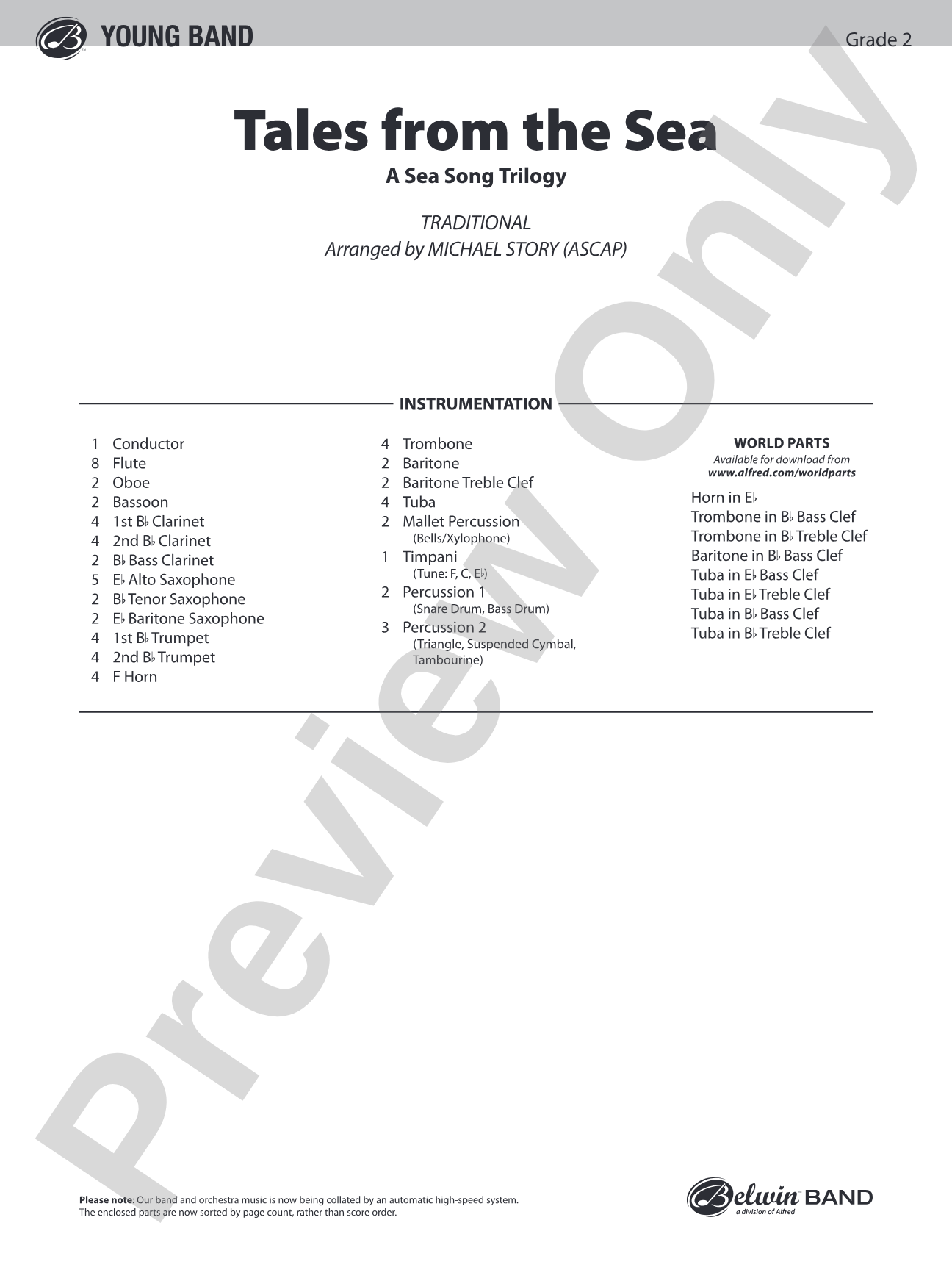 Tales from the Sea: Concert Band Conductor Score & Parts