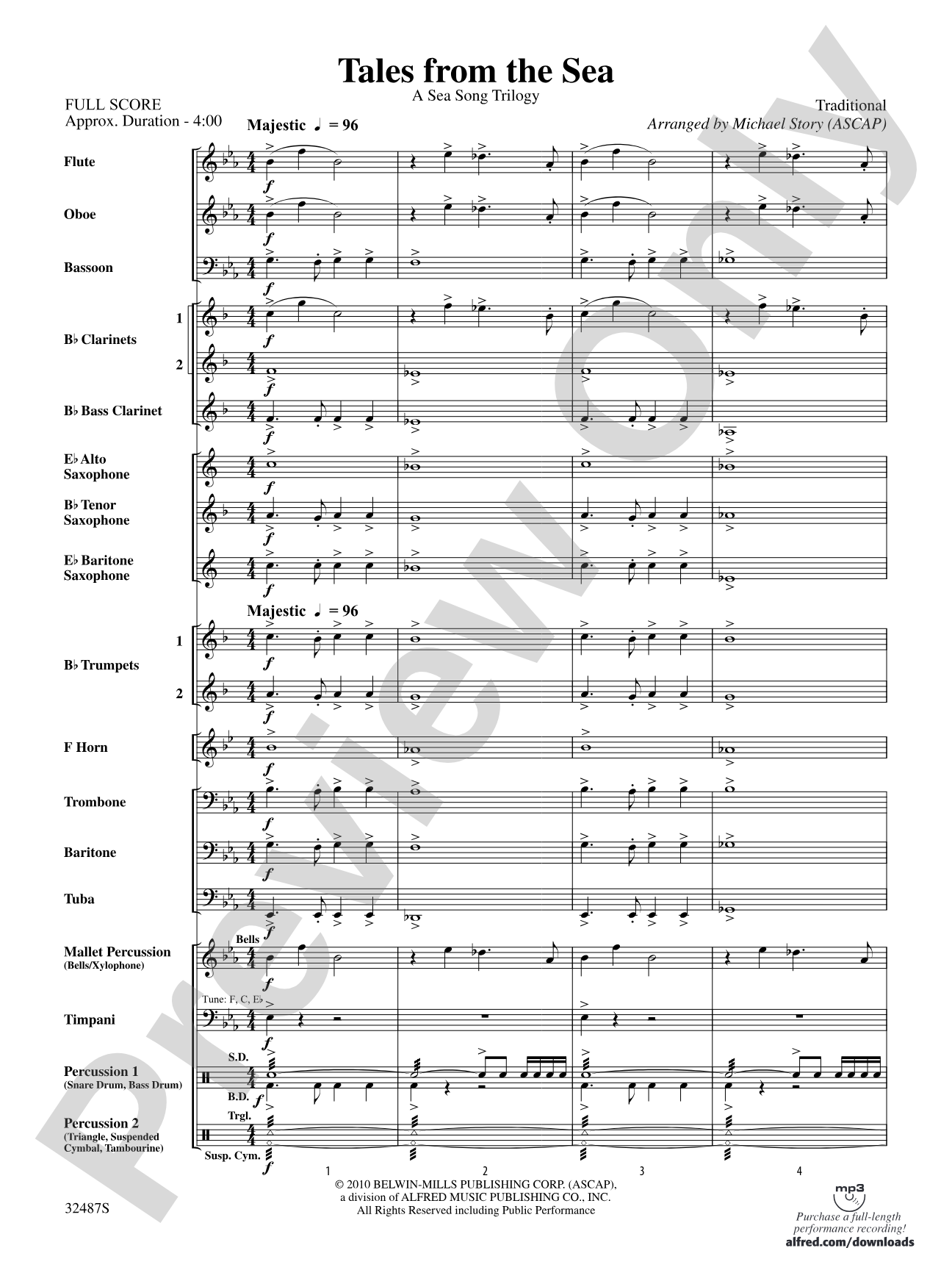 Tales from the Sea: Concert Band Conductor Score & Parts
