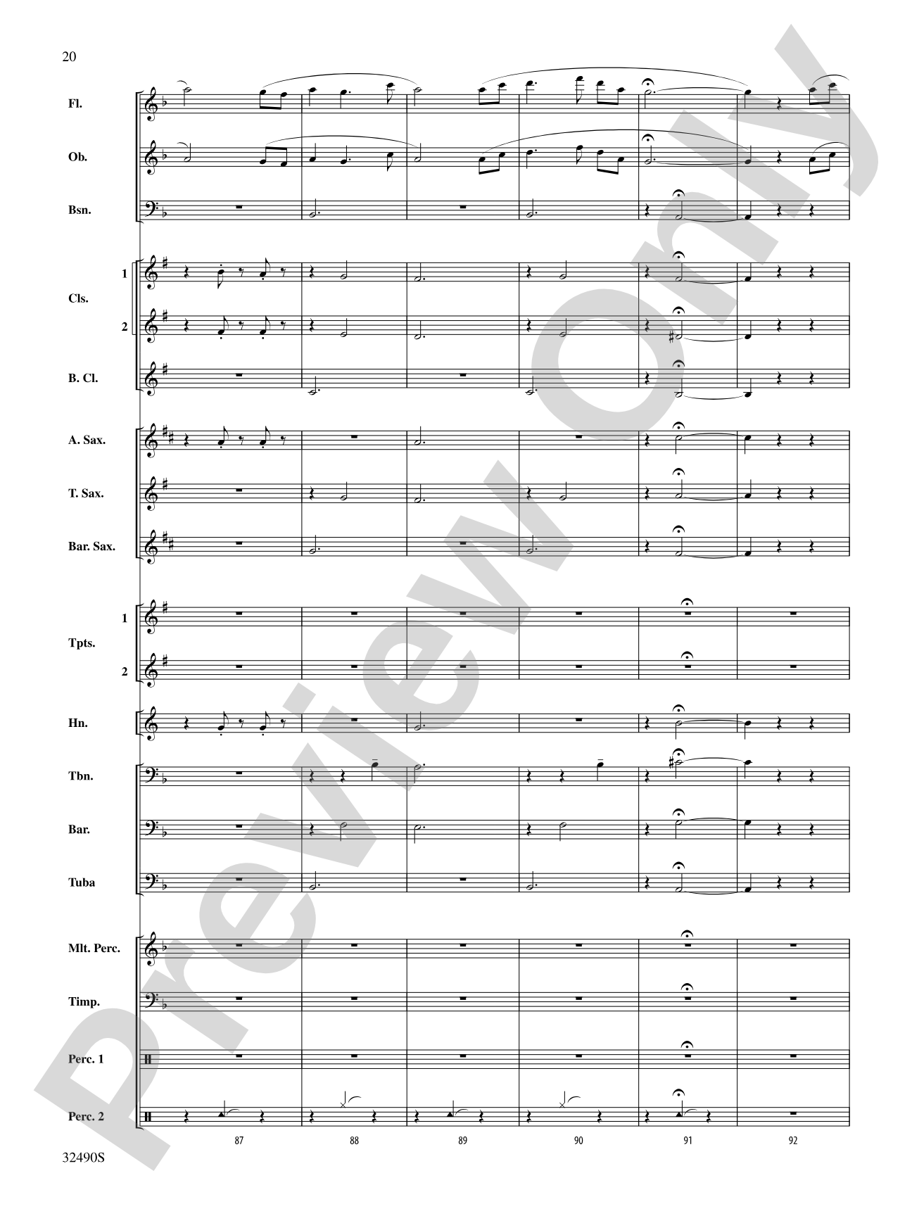 Splendor on the Wing: Concert Band Conductor Score & Parts