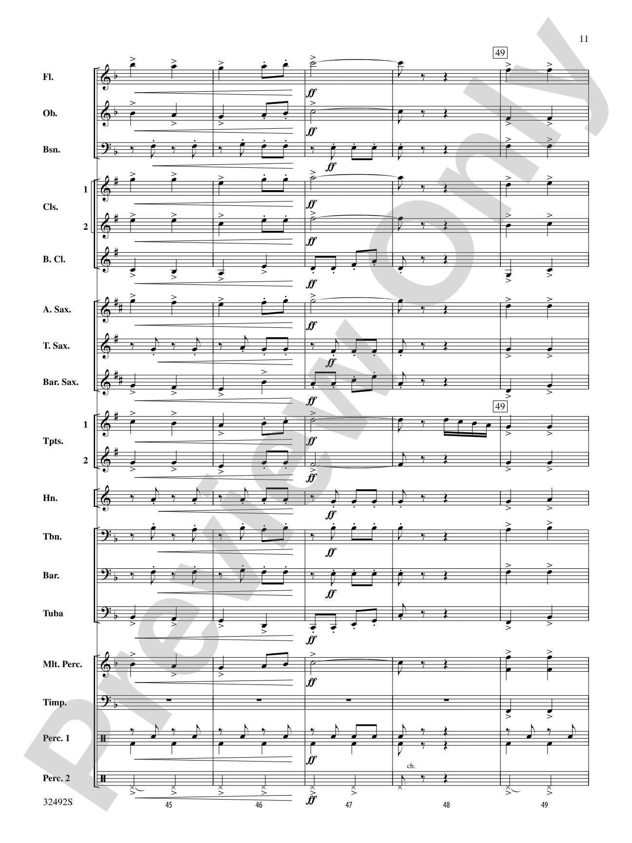 Trafalgar Square: Concert Band Conductor Score & Parts
