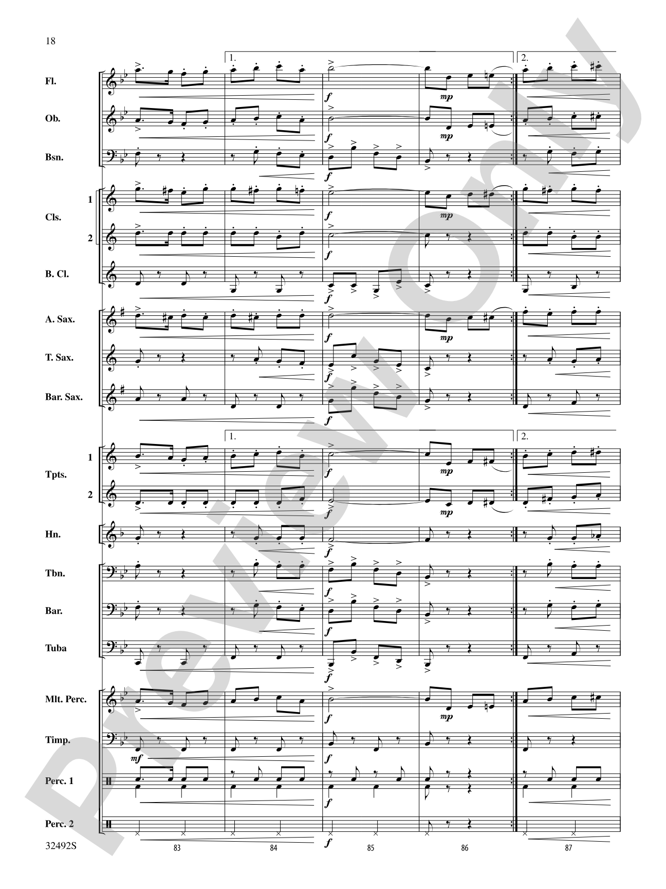 Trafalgar Square: Concert Band Conductor Score & Parts