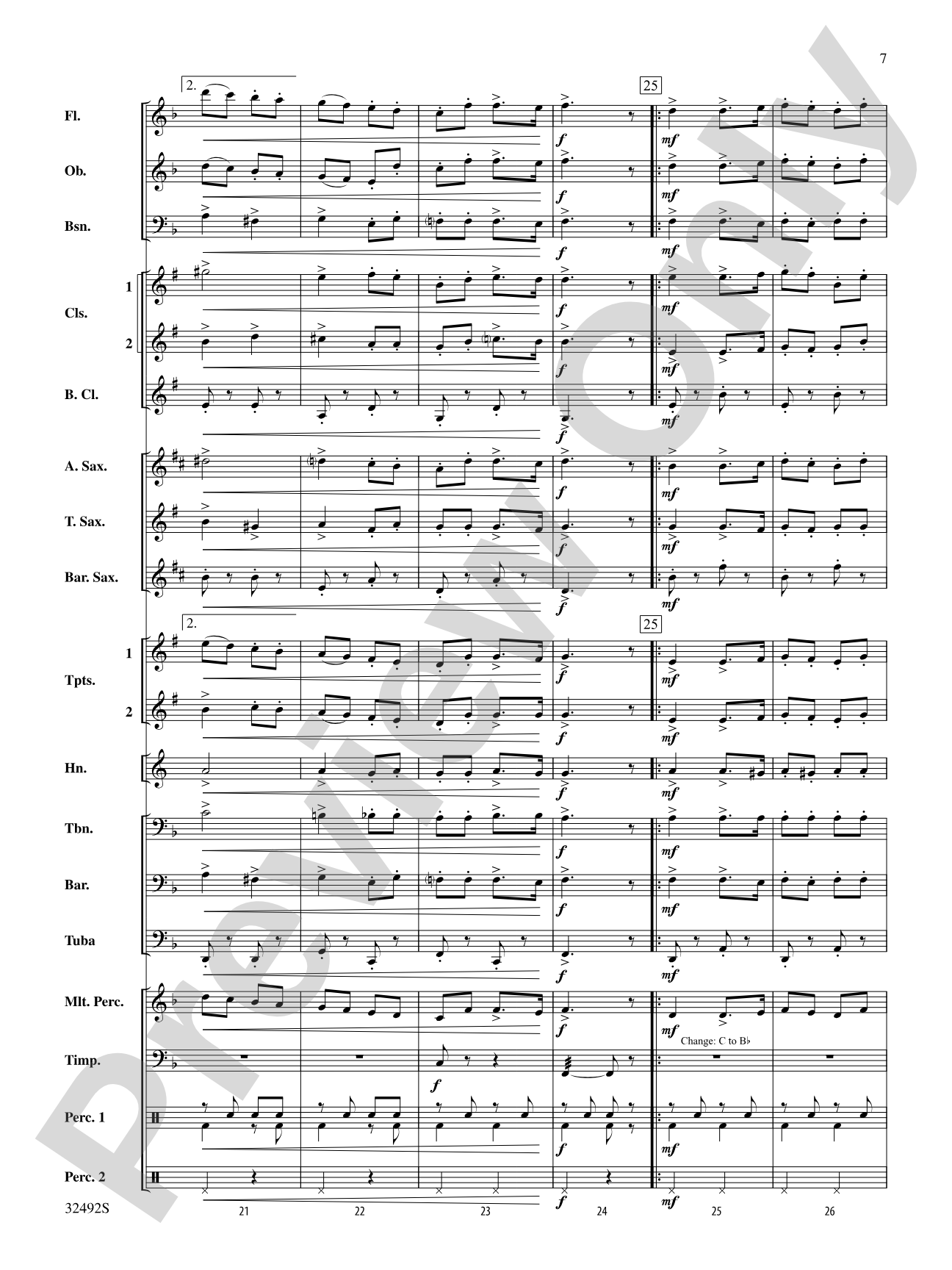 Trafalgar Square: Concert Band Conductor Score & Parts