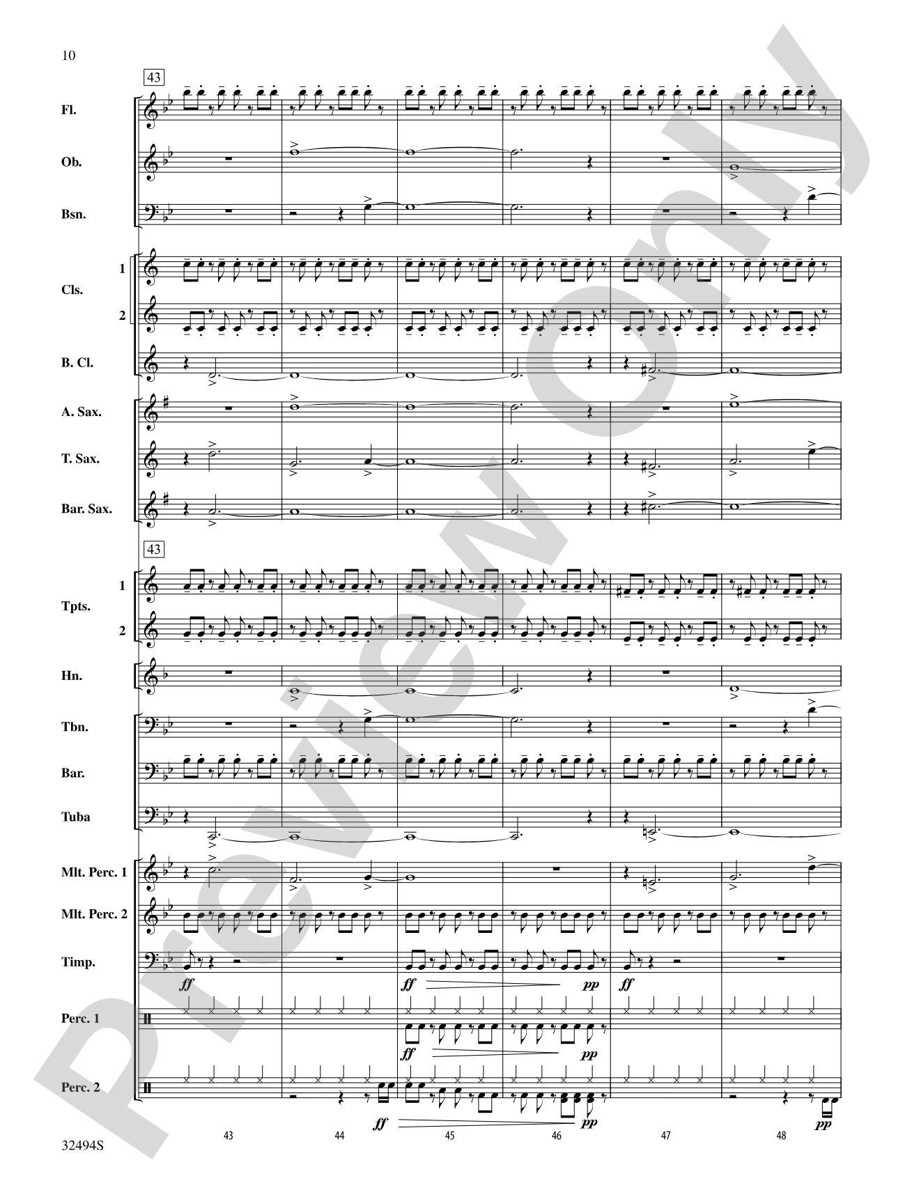 Chasing Orion: Concert Band Conductor Score & Parts
