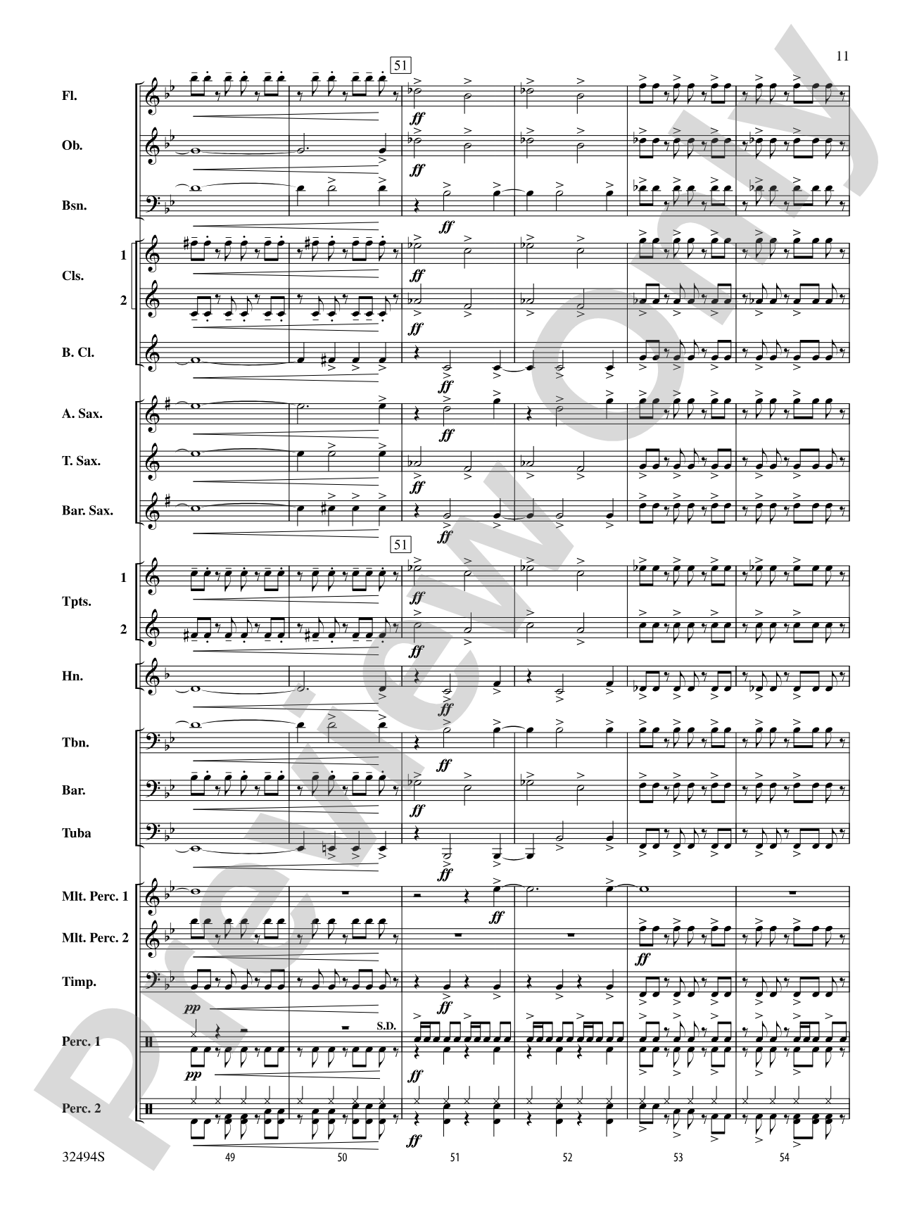 Chasing Orion: Concert Band Conductor Score & Parts
