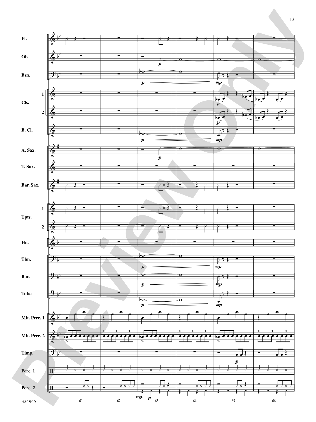 Chasing Orion: Concert Band Conductor Score & Parts