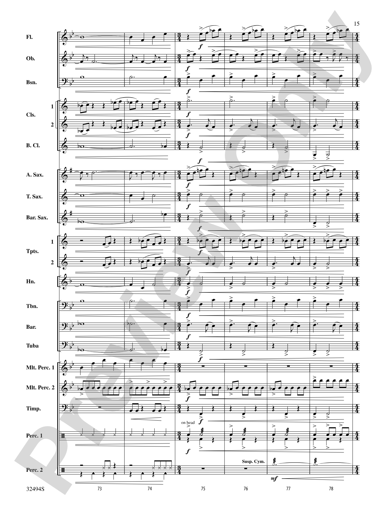 Chasing Orion: Concert Band Conductor Score & Parts