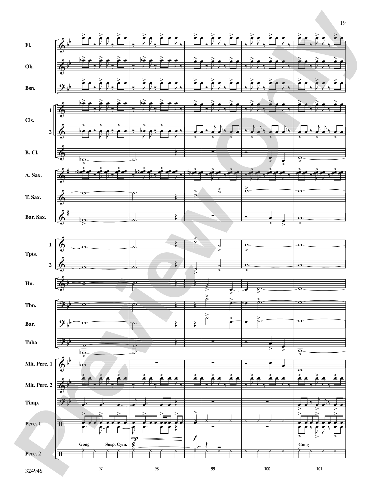 Chasing Orion: Concert Band Conductor Score & Parts