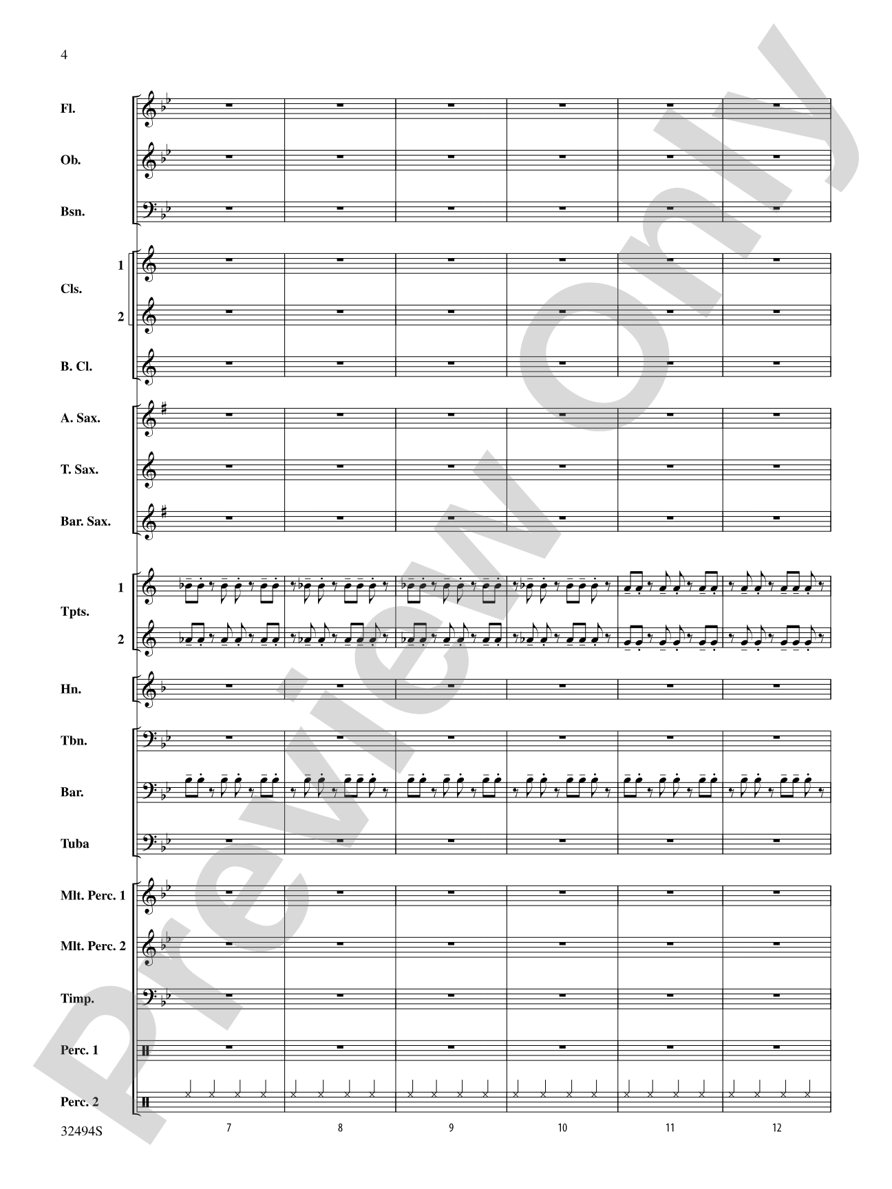 Chasing Orion: Concert Band Conductor Score & Parts