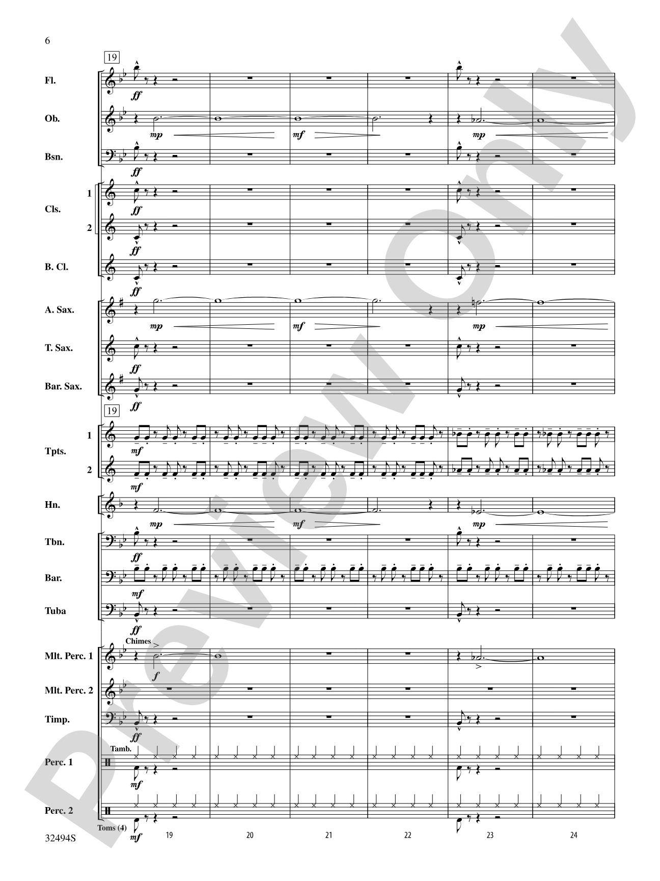 Chasing Orion: Concert Band Conductor Score & Parts