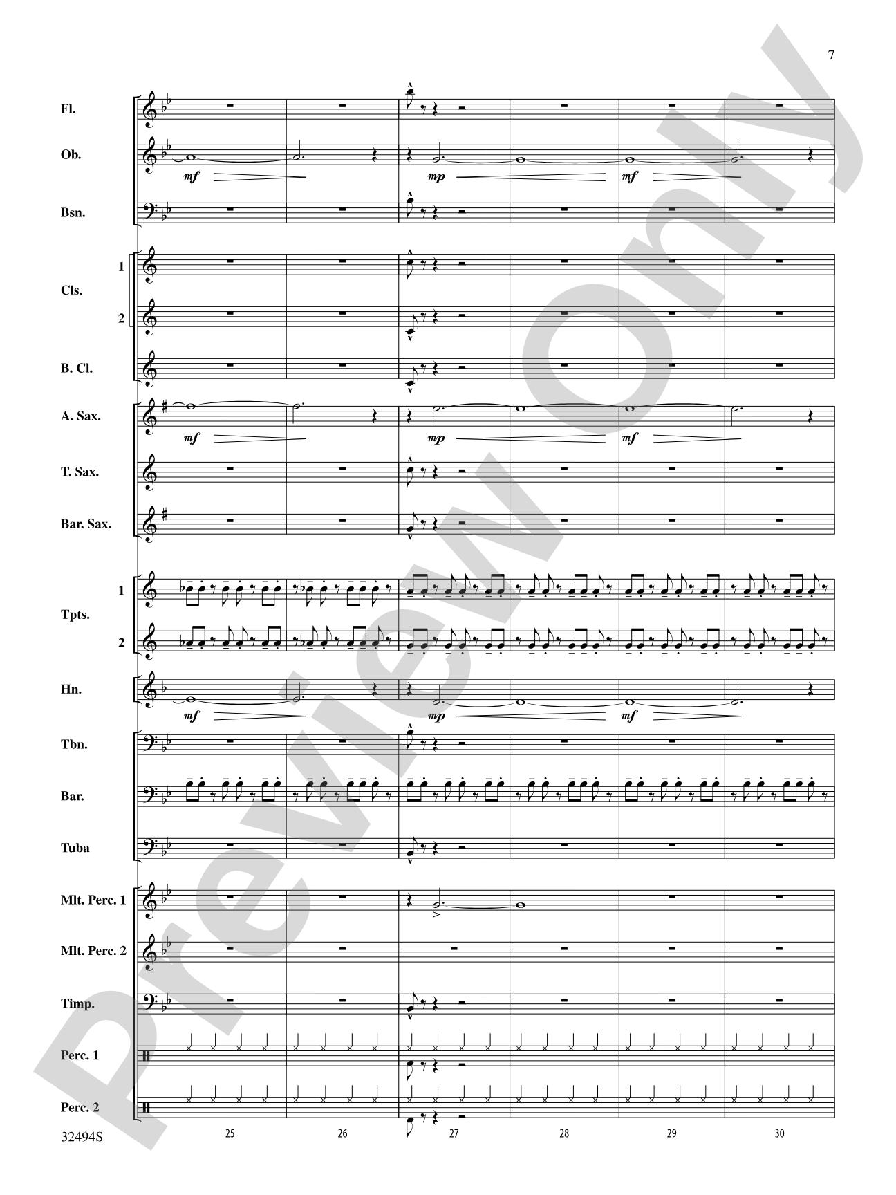 Chasing Orion: Concert Band Conductor Score & Parts