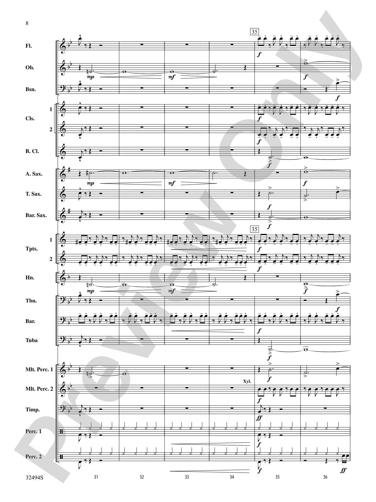 Chasing Orion: Concert Band Conductor Score & Parts