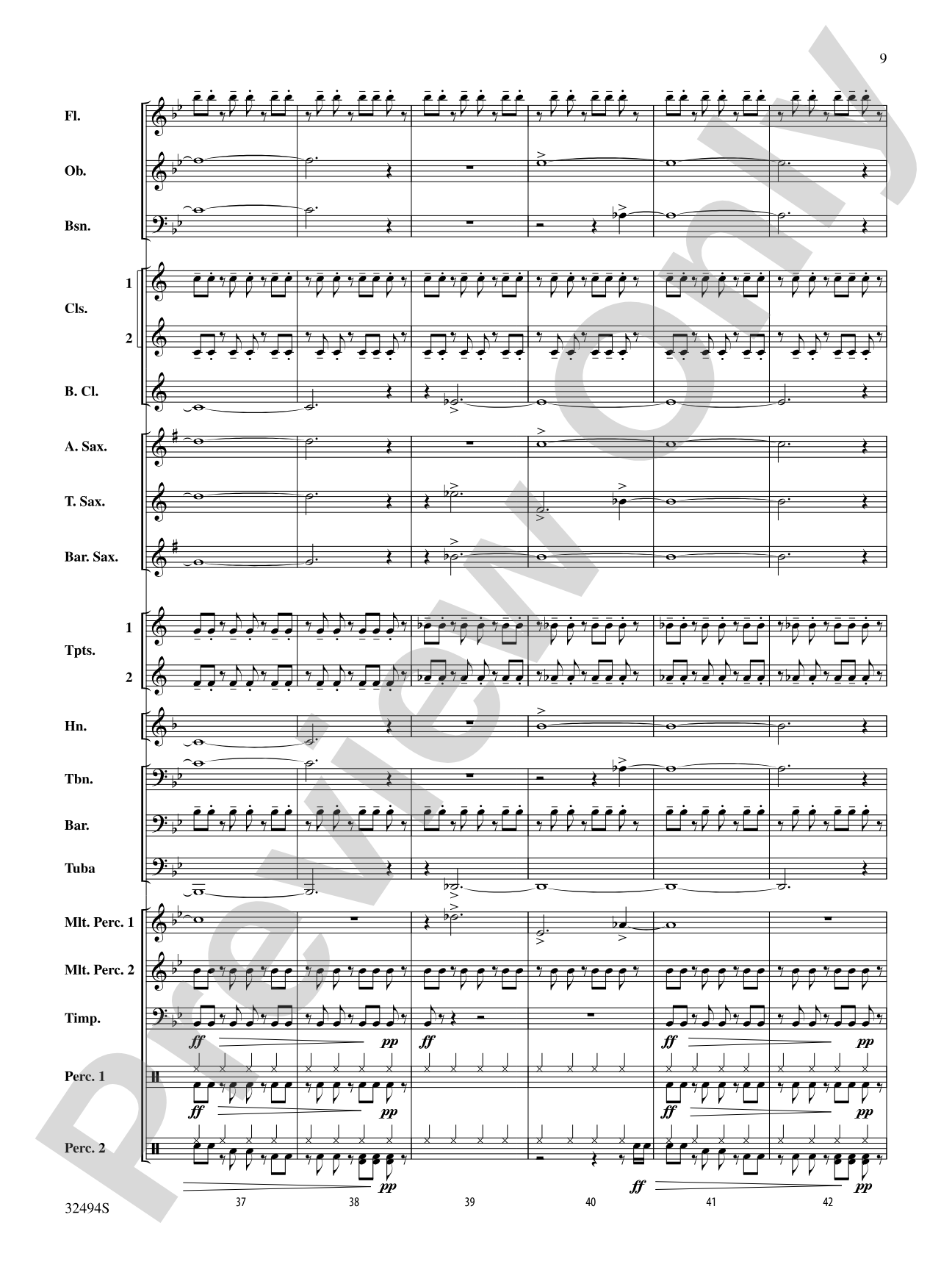 Chasing Orion: Concert Band Conductor Score & Parts