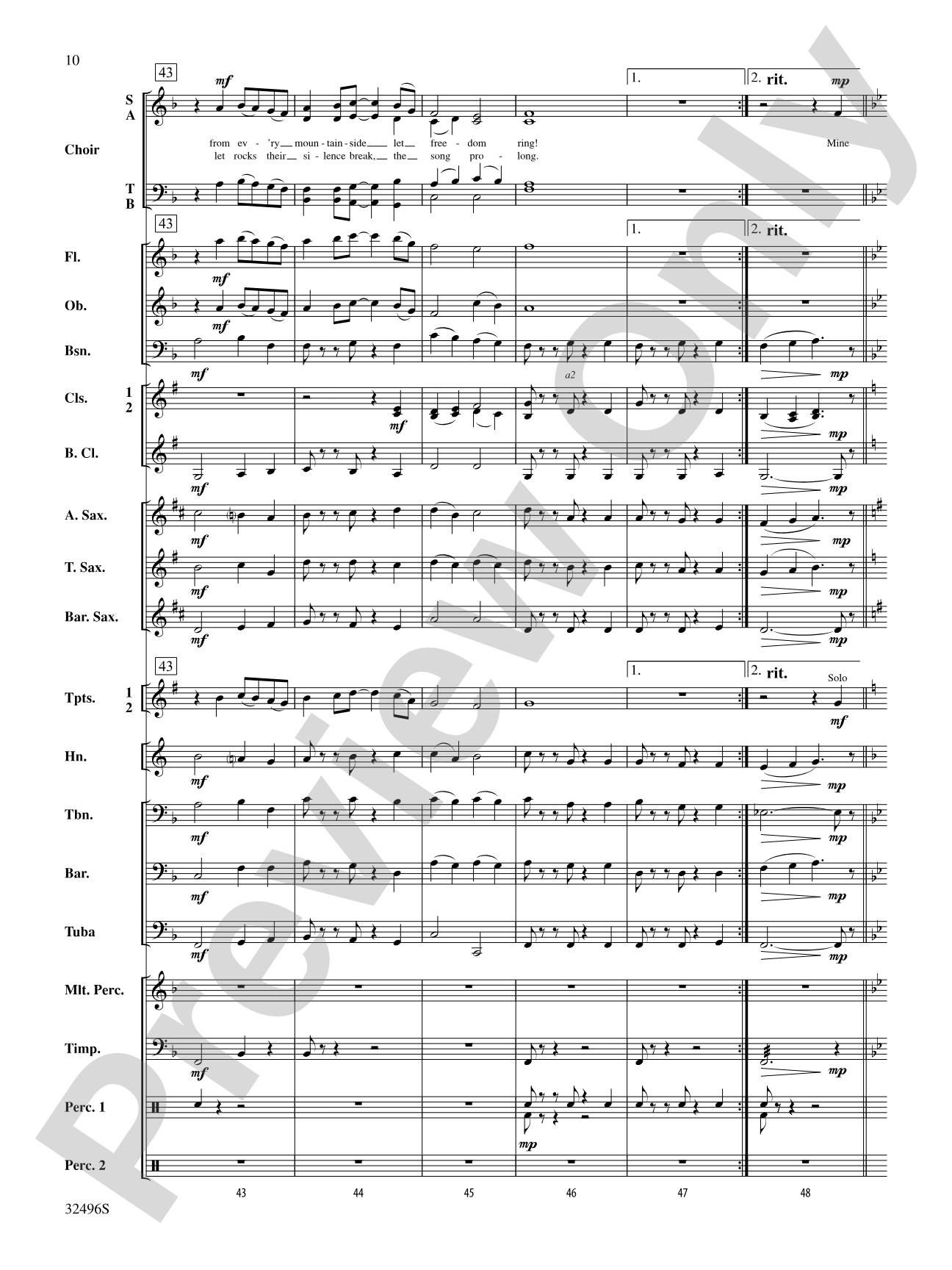 America: The Spirit Lives On! (for Band and Optional Choir): Concert Band Conductor Score & Parts