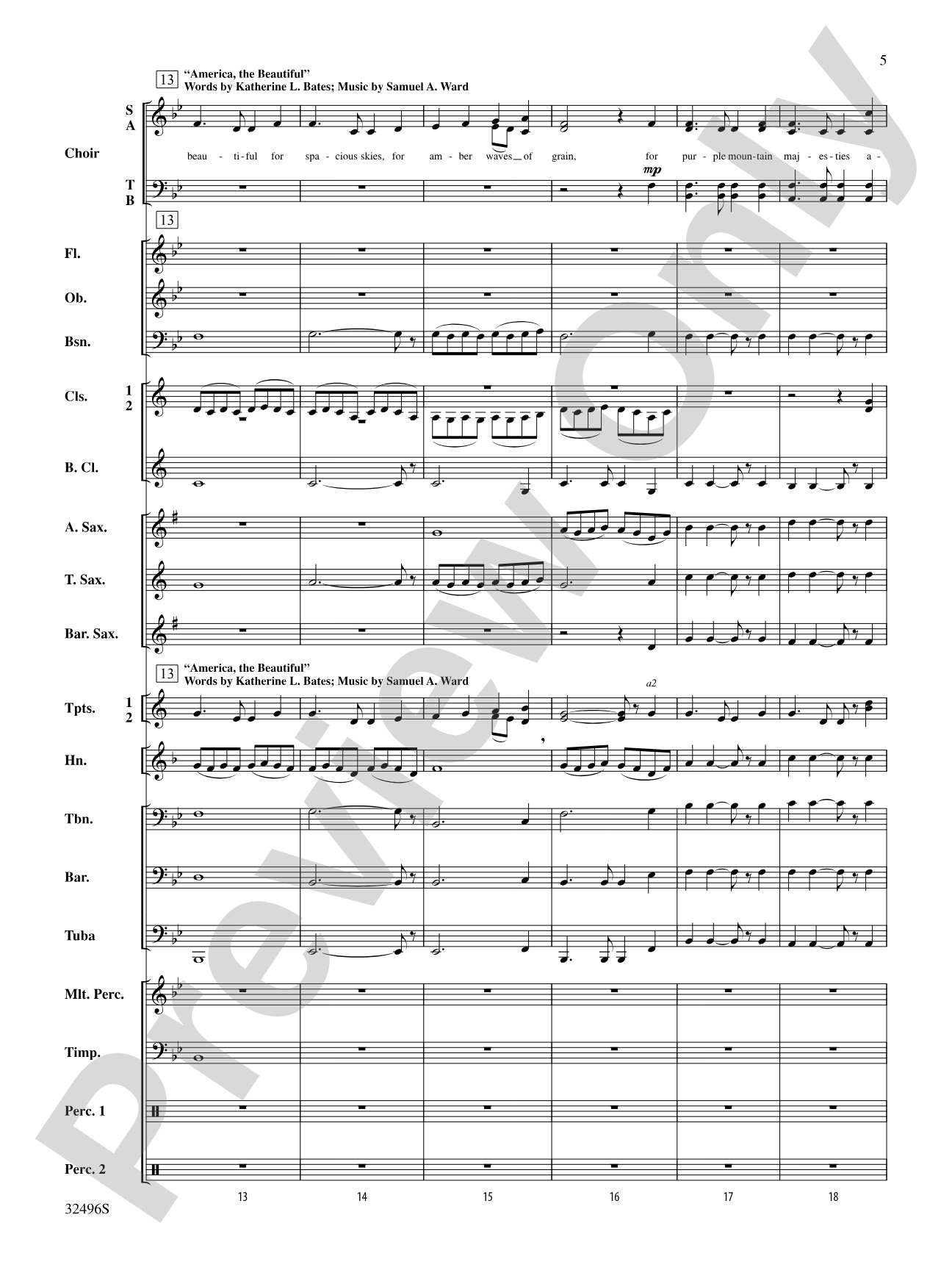 America: The Spirit Lives On! (for Band and Optional Choir): Concert Band Conductor Score & Parts