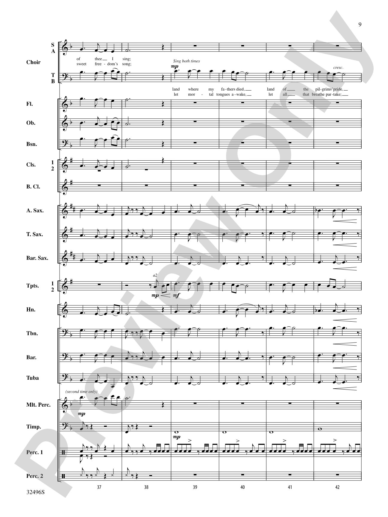 America: The Spirit Lives On! (for Band and Optional Choir): Concert Band Conductor Score & Parts