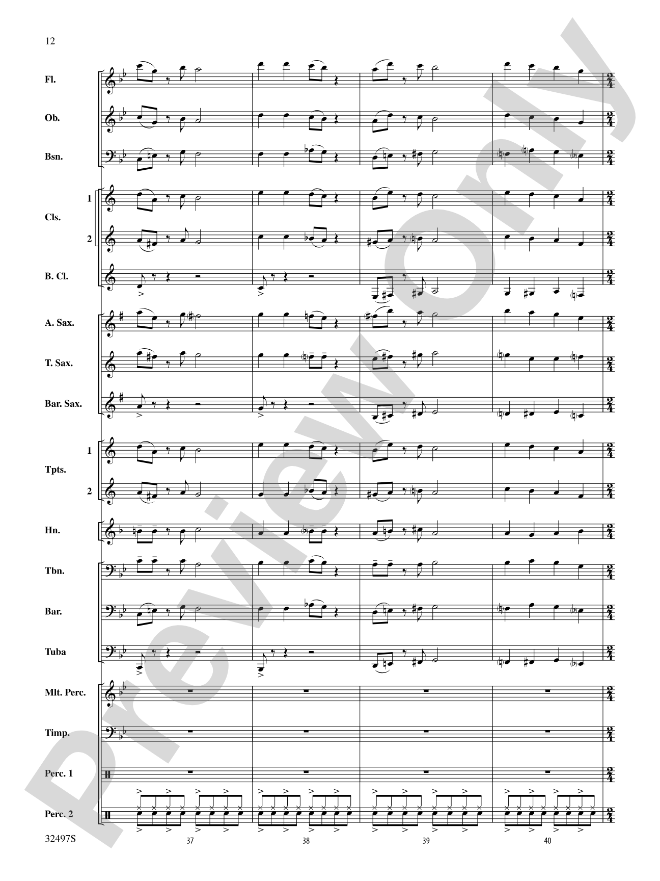 Broken Bow: Concert Band Conductor Score & Parts