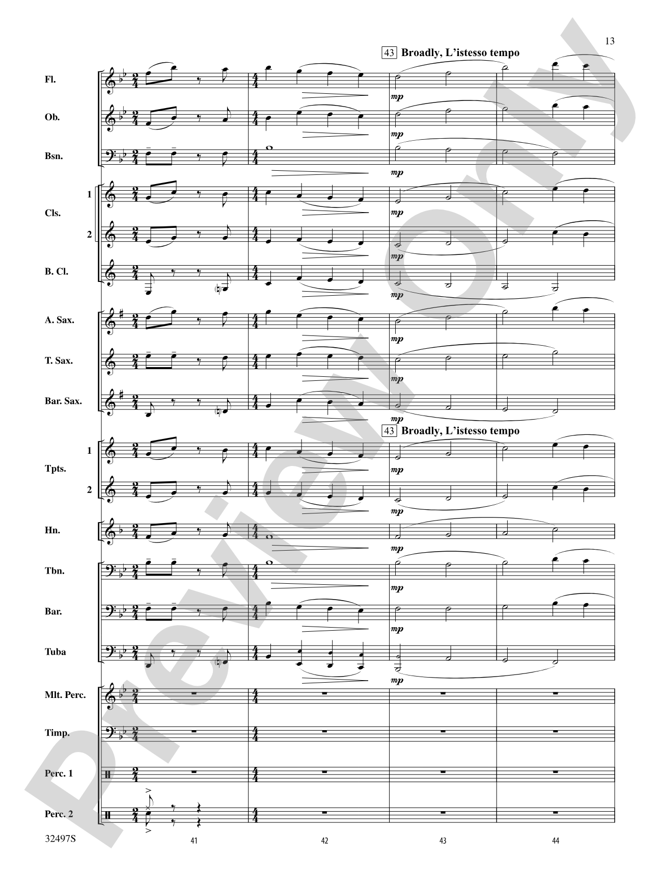 Broken Bow: Concert Band Conductor Score & Parts