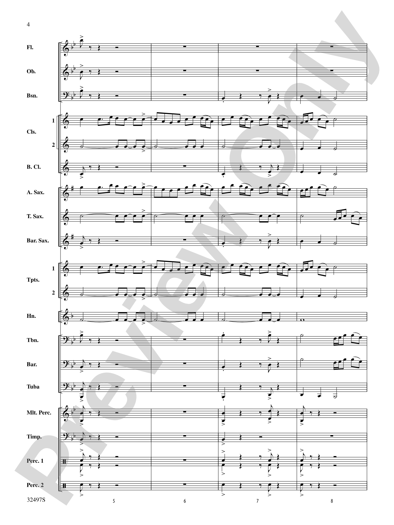 Broken Bow: Concert Band Conductor Score & Parts
