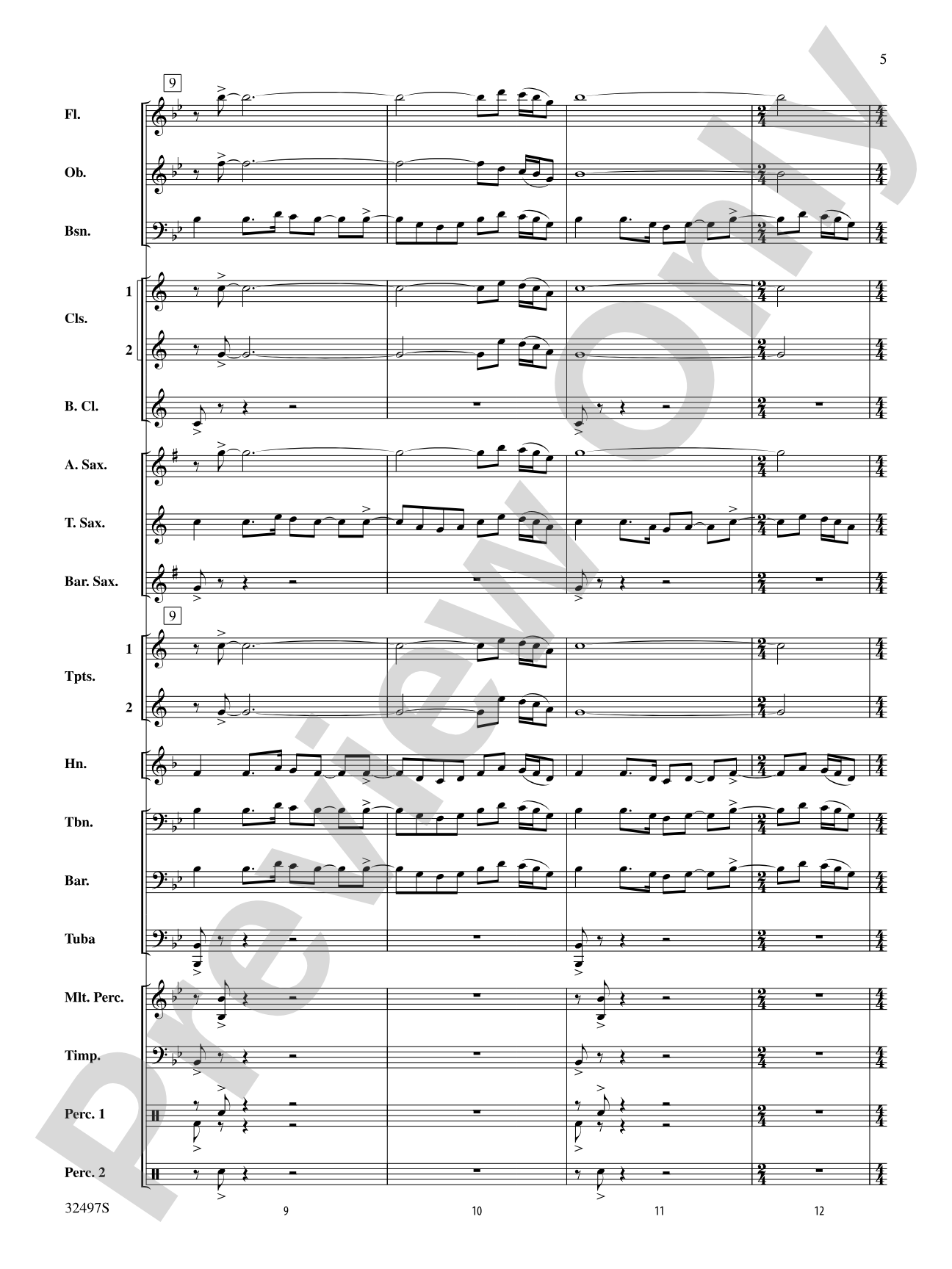 Broken Bow: Concert Band Conductor Score & Parts