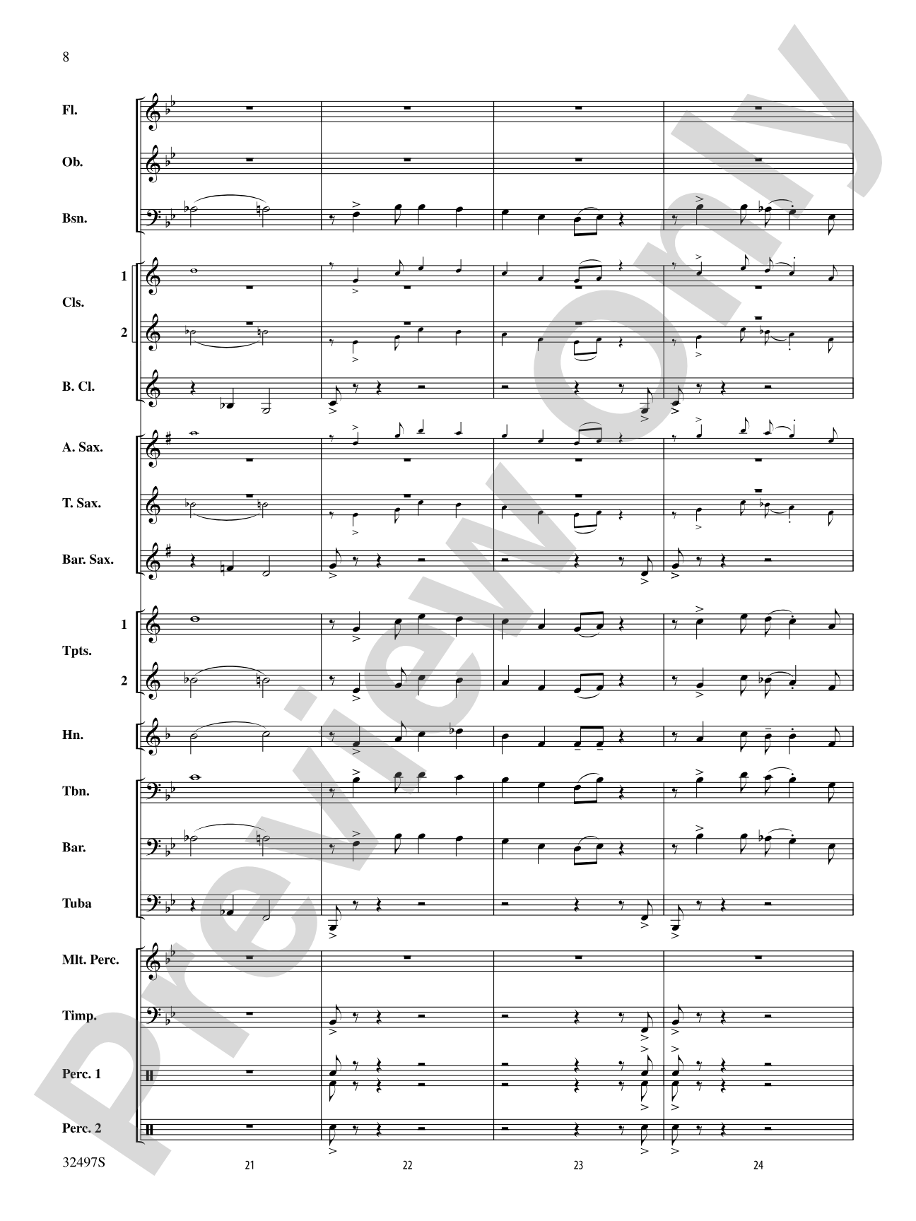 Broken Bow: Concert Band Conductor Score & Parts