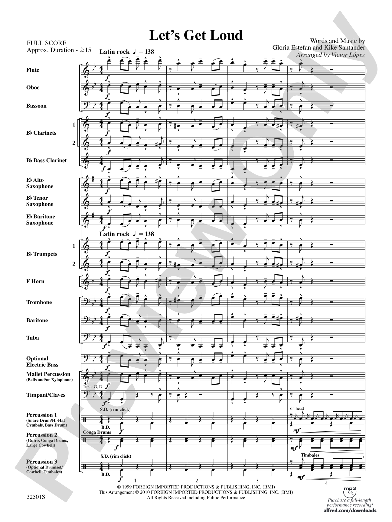 Let's Get Loud: Concert Band Conductor Score & Parts