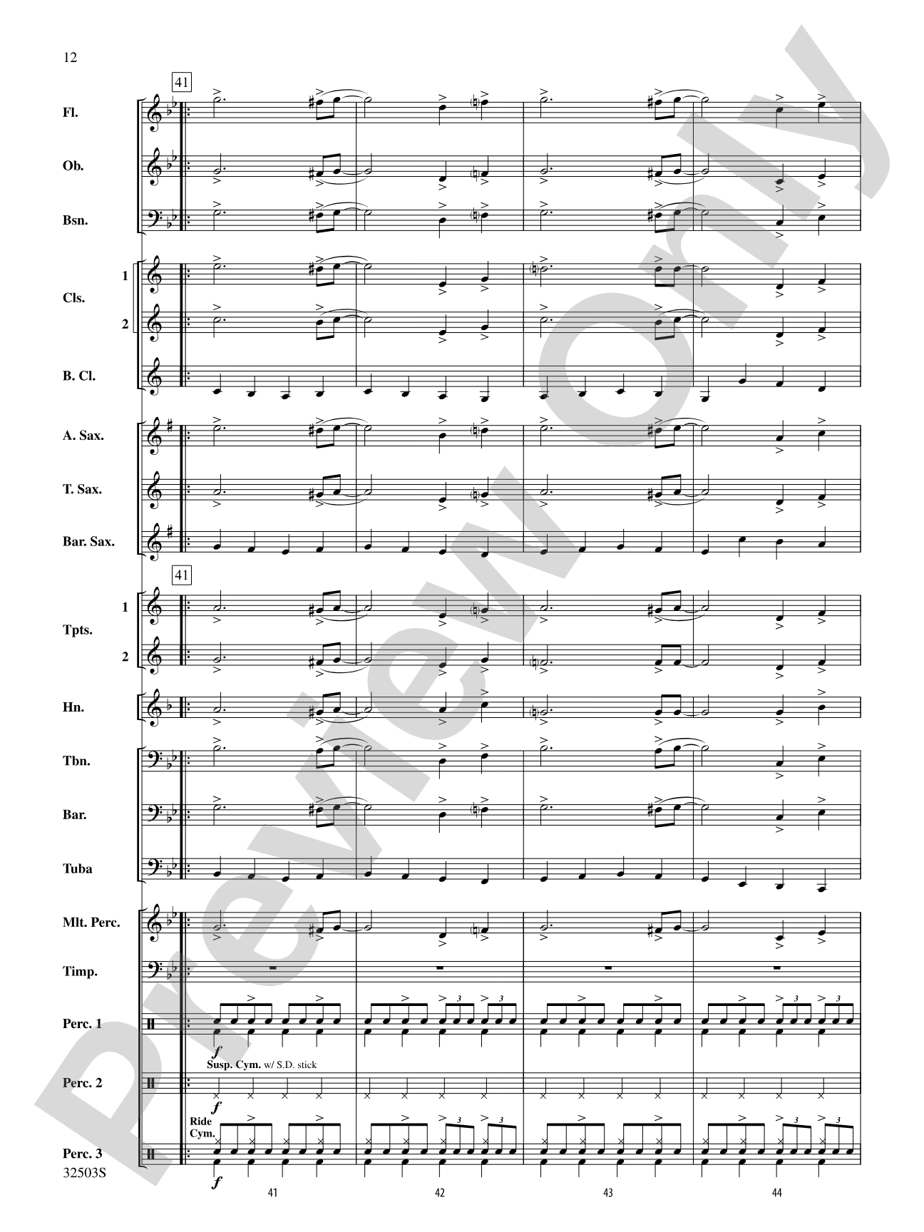 Mack the Knife: Concert Band Conductor Score & Parts