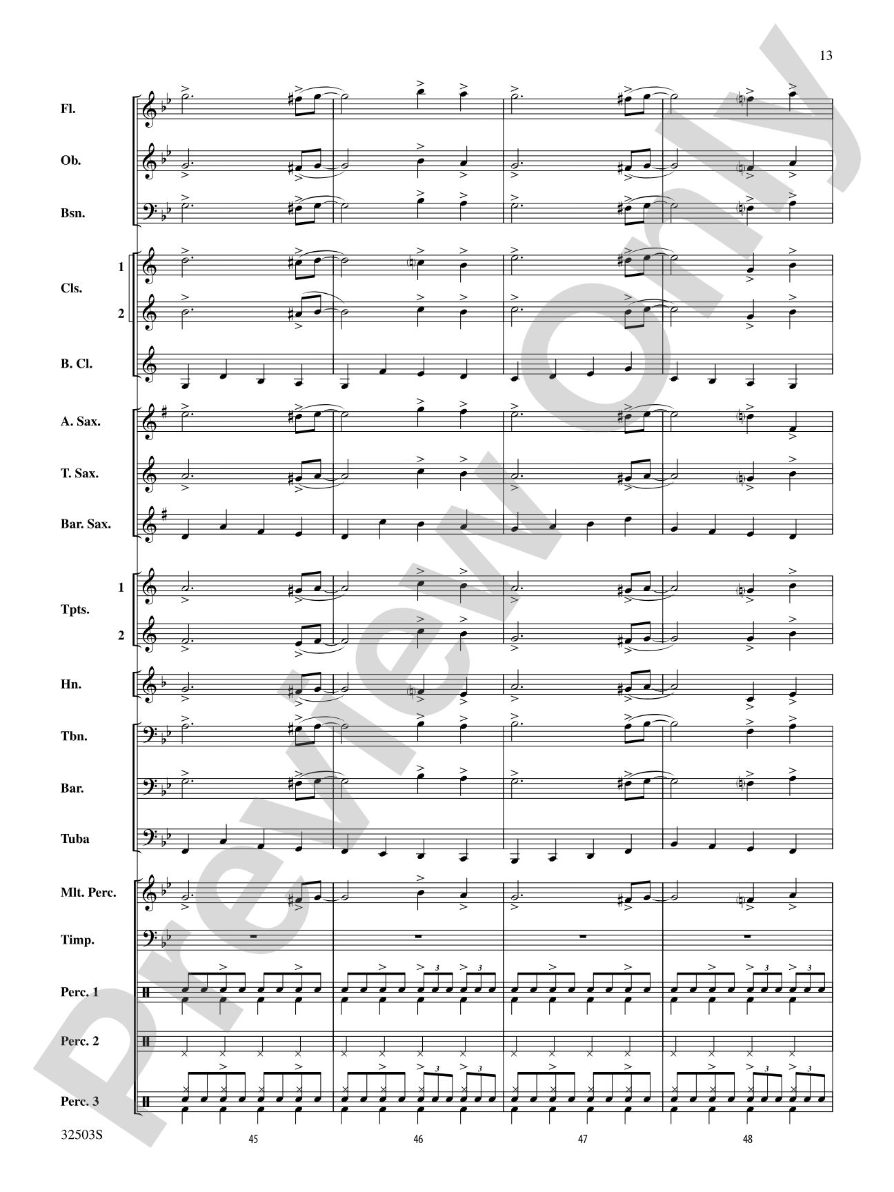 Mack the Knife: Concert Band Conductor Score & Parts