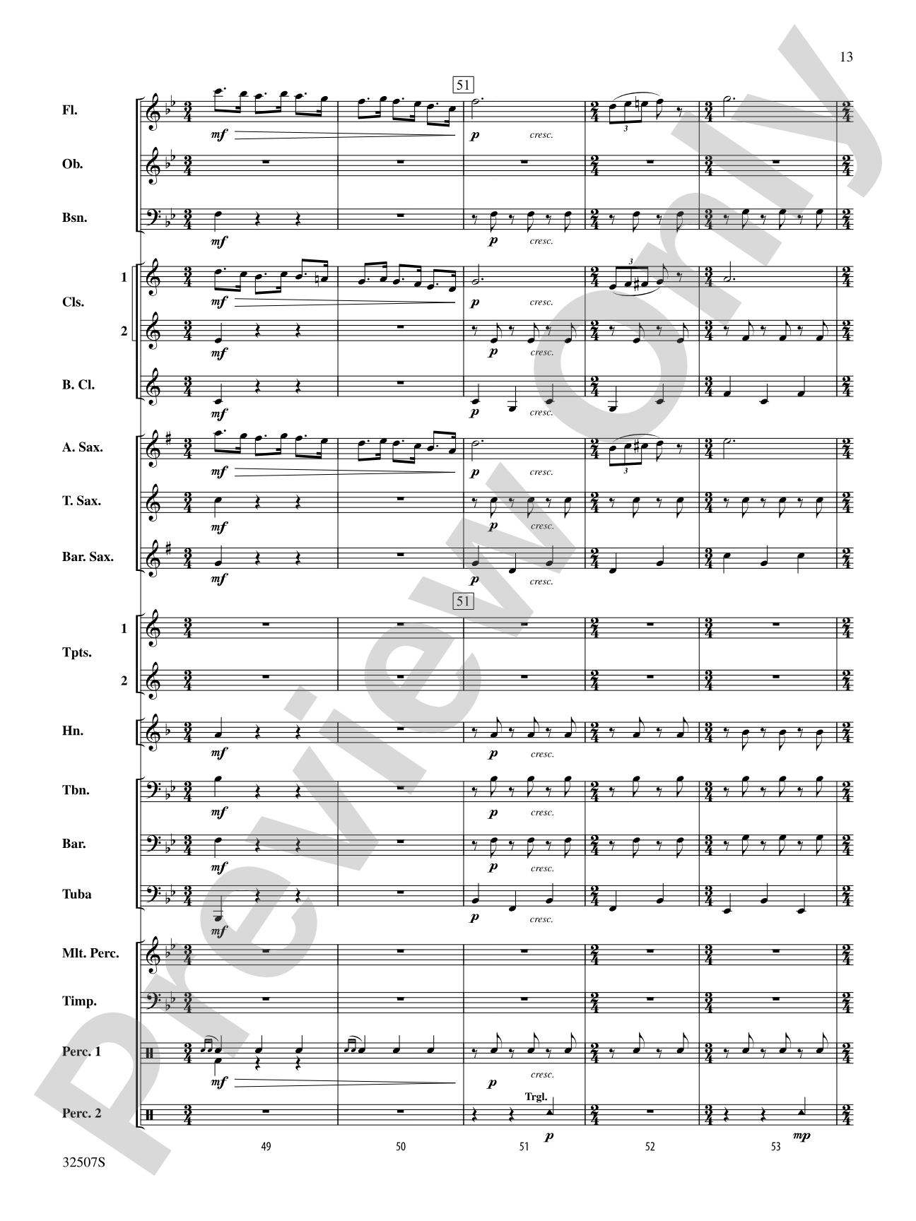 March from "Third Suite": Concert Band Conductor Score & Parts