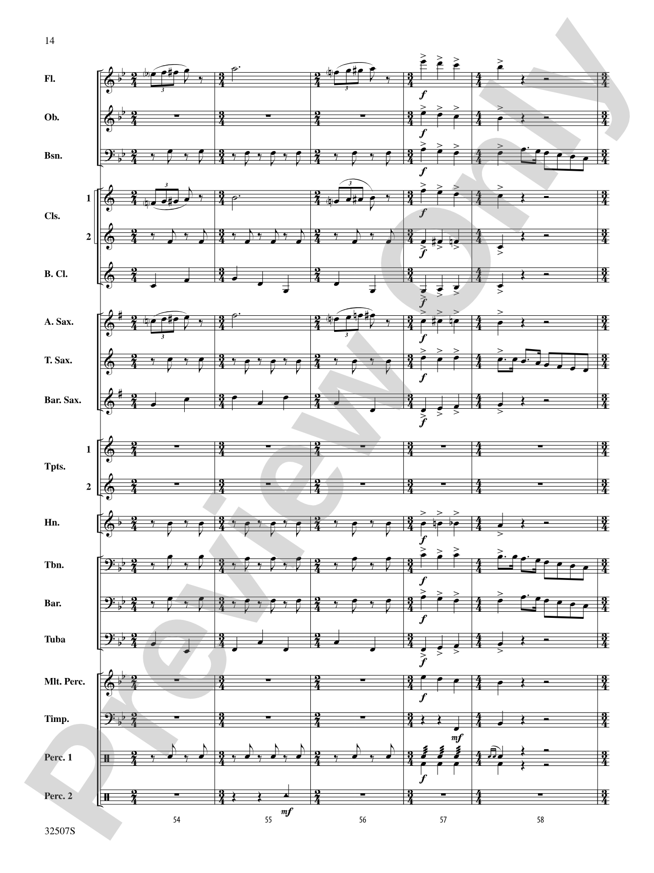 March from "Third Suite": Concert Band Conductor Score & Parts