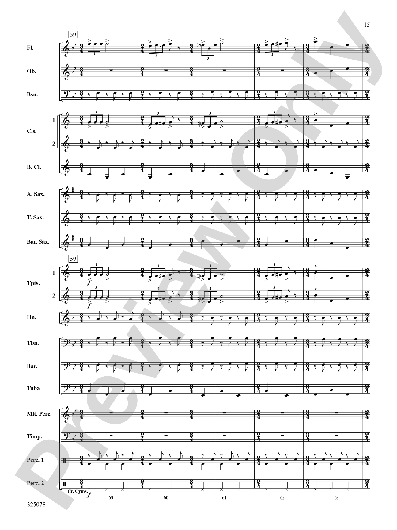 March from "Third Suite": Concert Band Conductor Score & Parts