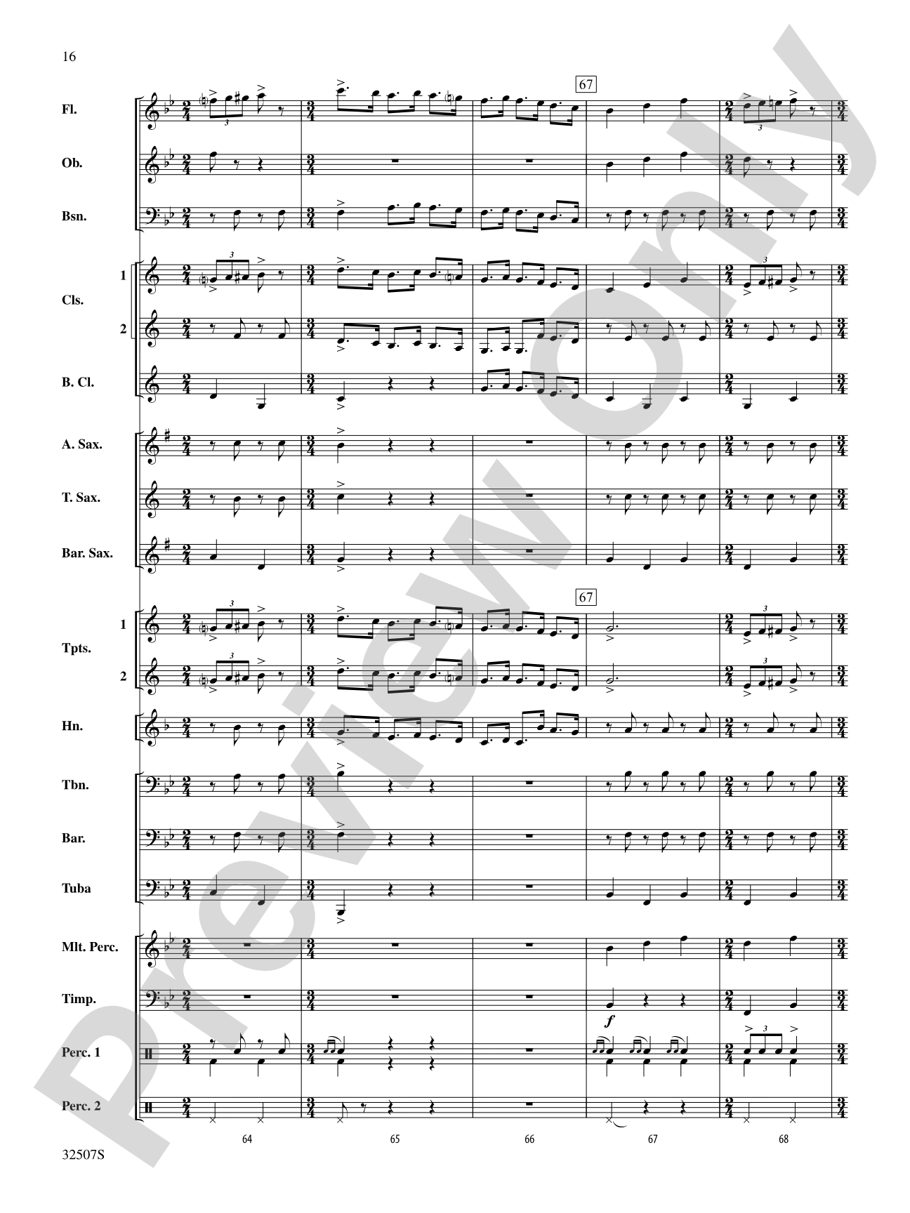 March from "Third Suite": Concert Band Conductor Score & Parts