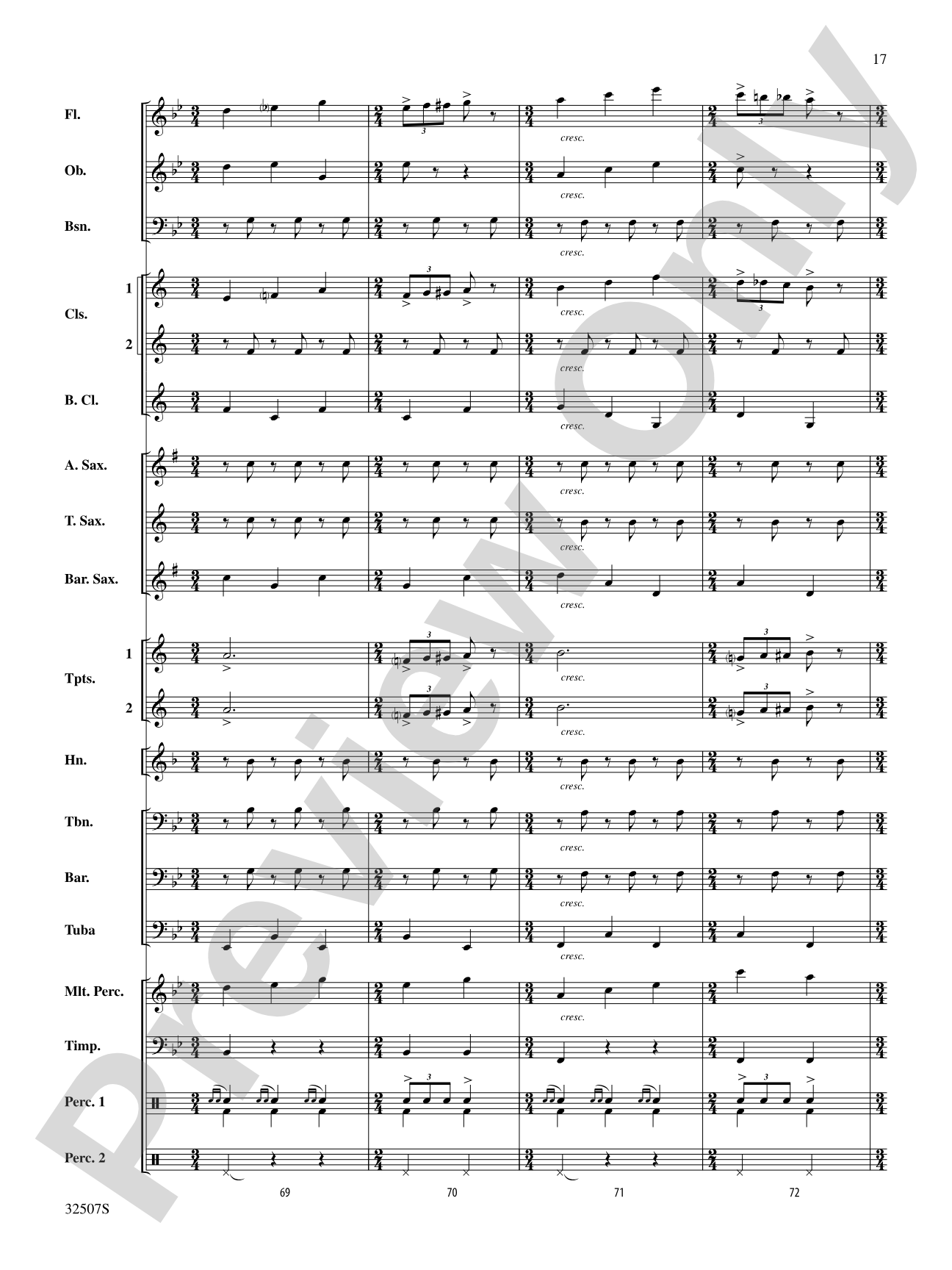 March from "Third Suite": Concert Band Conductor Score & Parts