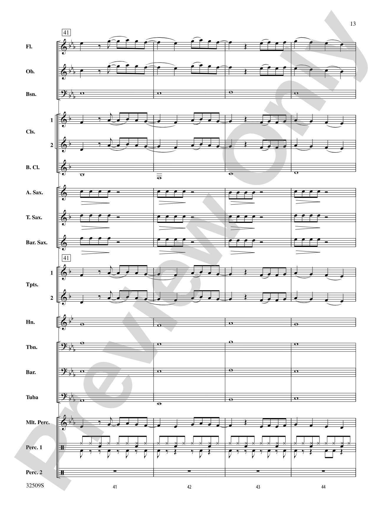Down: Concert Band Conductor Score & Parts
