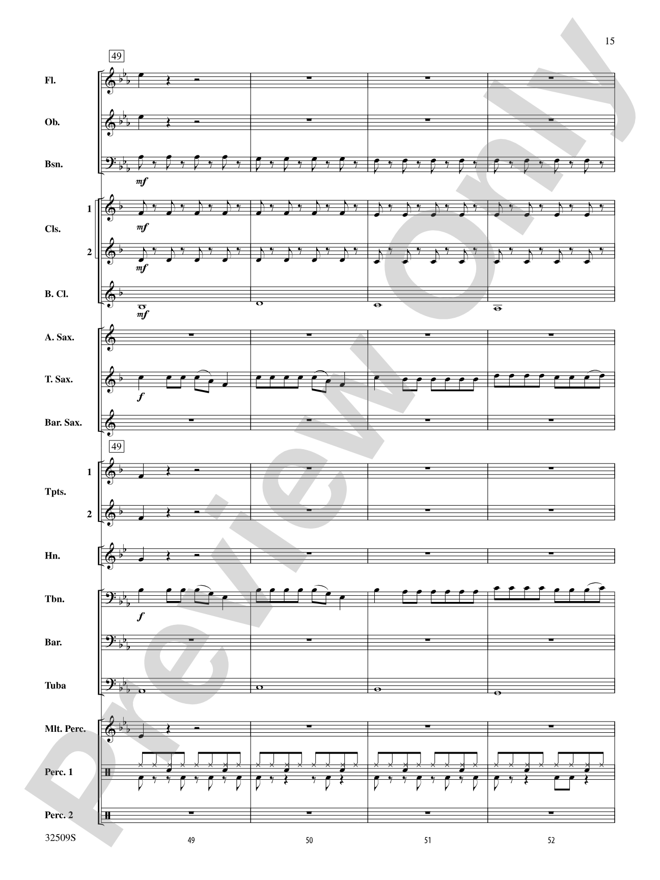 Down: Concert Band Conductor Score & Parts