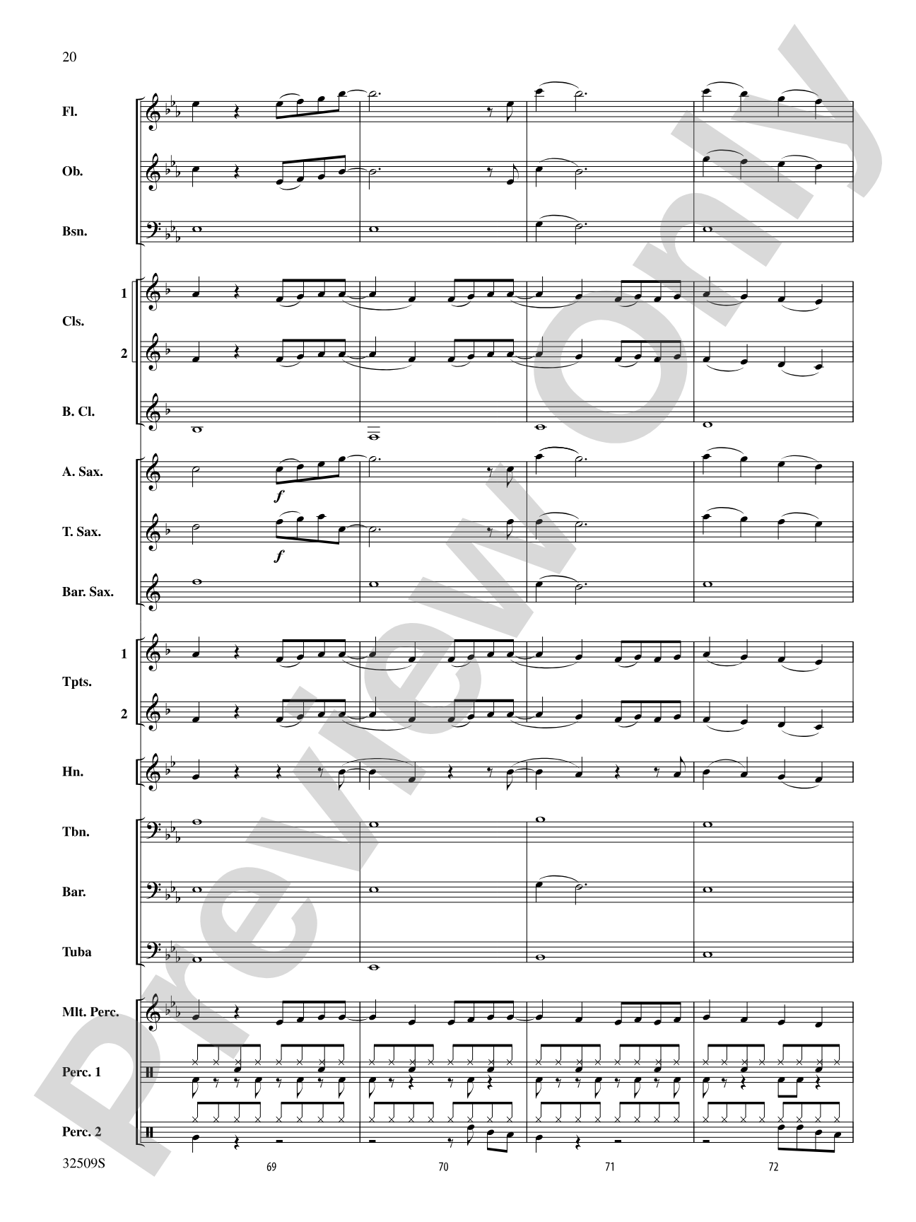 Down: Concert Band Conductor Score & Parts