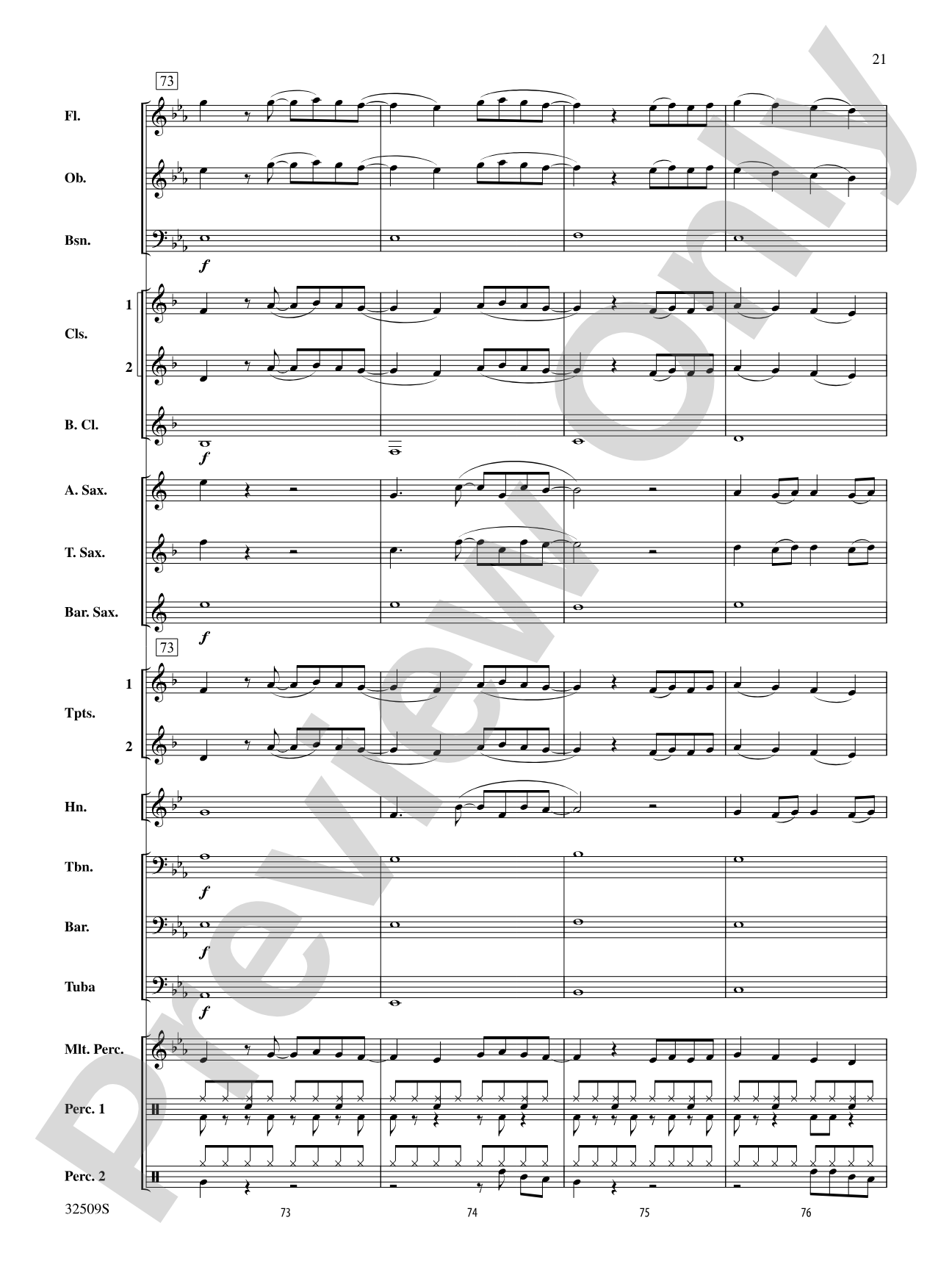 Down: Concert Band Conductor Score & Parts