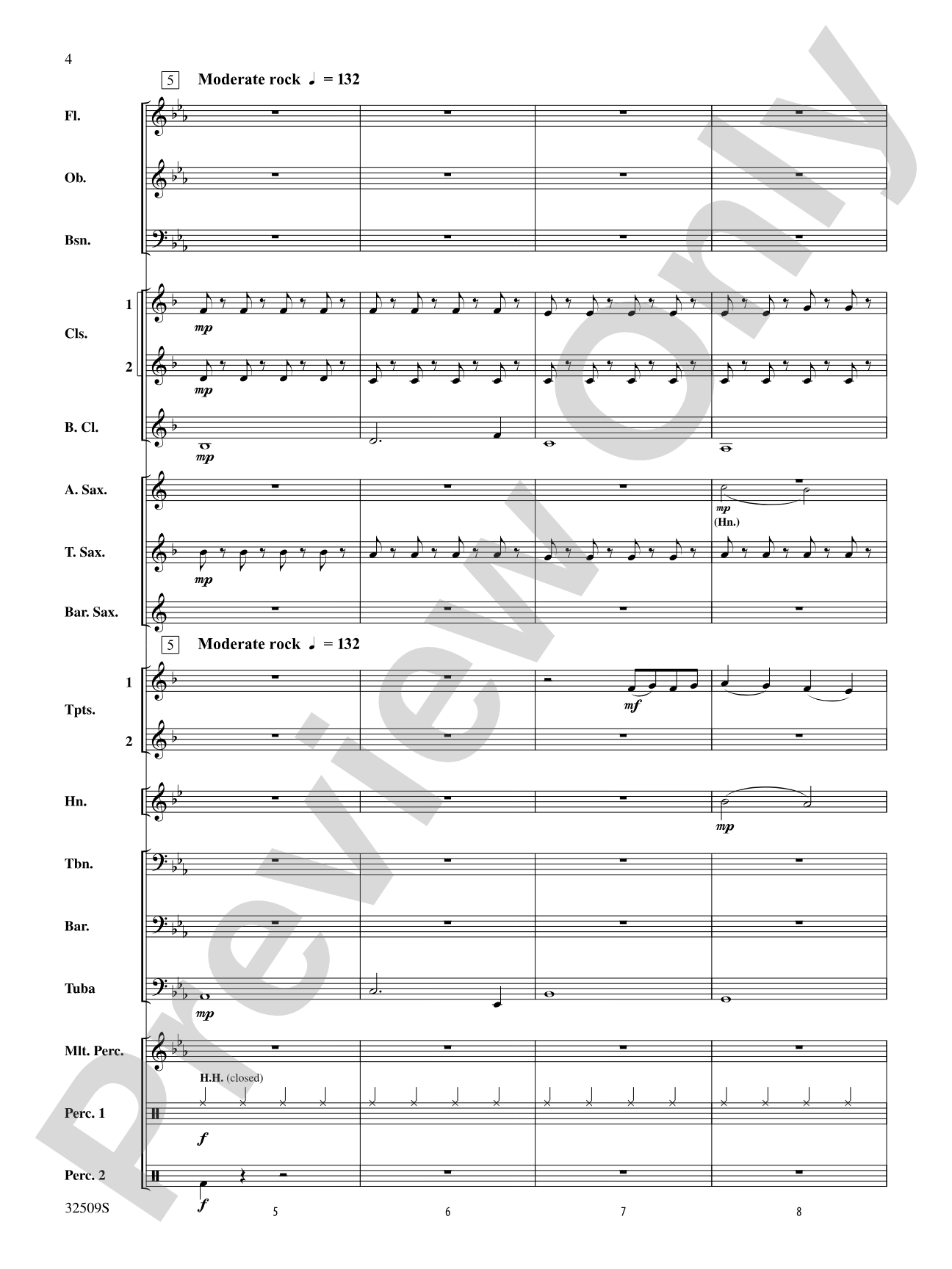 Down: Concert Band Conductor Score & Parts