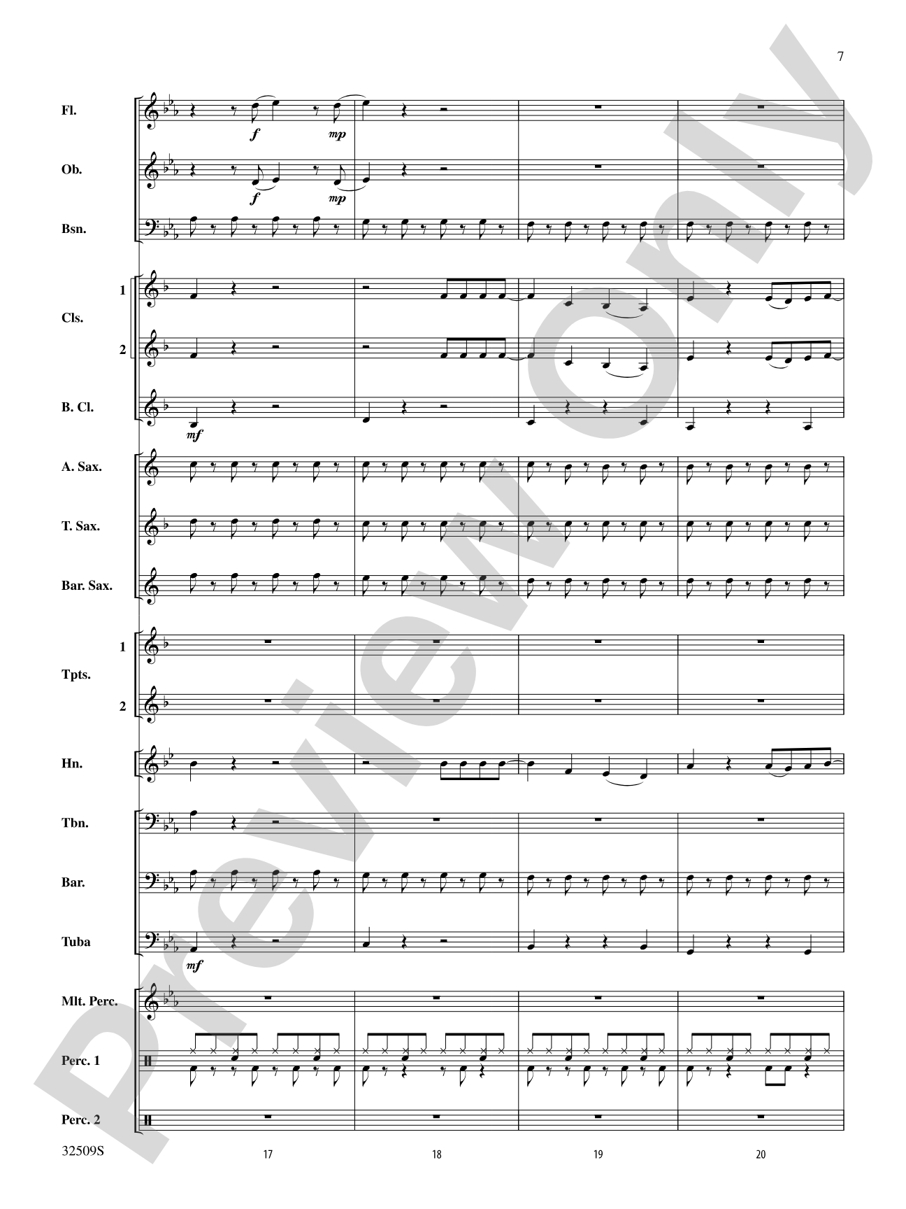 Down: Concert Band Conductor Score & Parts