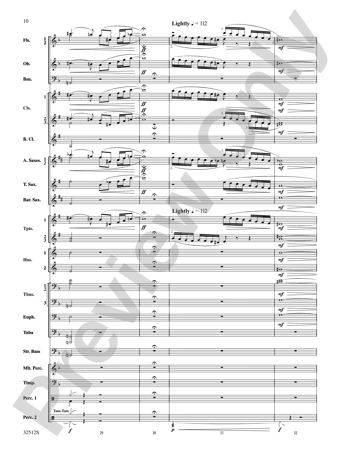 Toccata and Fugue in D Minor: Concert Band Conductor Score & Parts