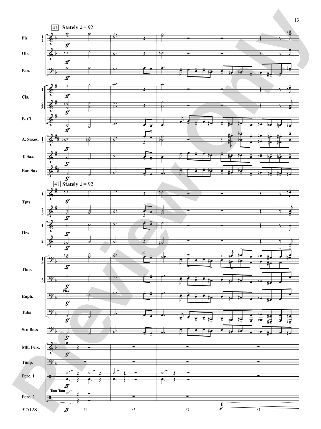 Toccata and Fugue in D Minor: Concert Band Conductor Score & Parts