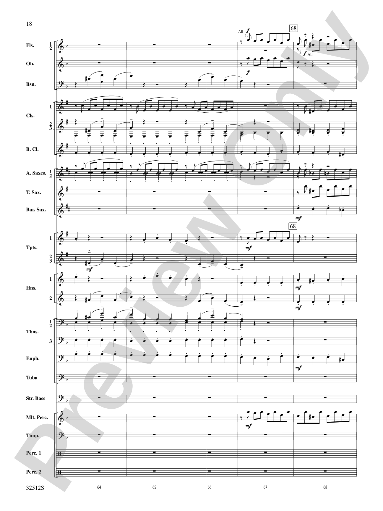 Toccata and Fugue in D Minor: Concert Band Conductor Score & Parts
