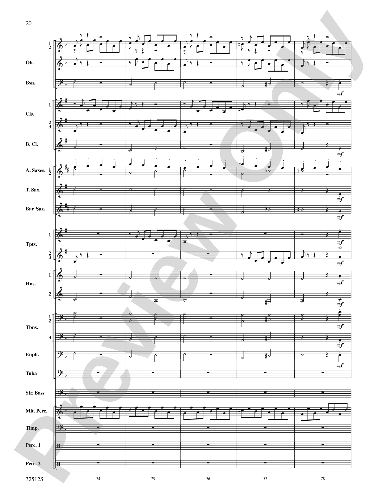 Toccata and Fugue in D Minor: Concert Band Conductor Score & Parts