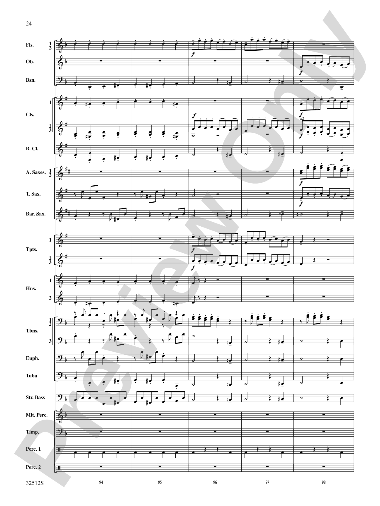 Toccata and Fugue in D Minor: Concert Band Conductor Score & Parts