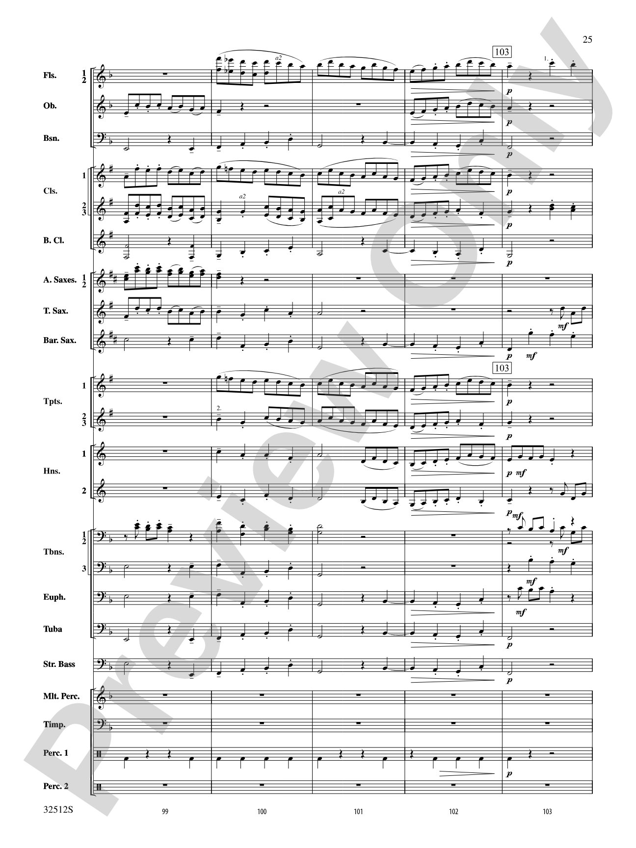 Toccata and Fugue in D Minor: Concert Band Conductor Score & Parts